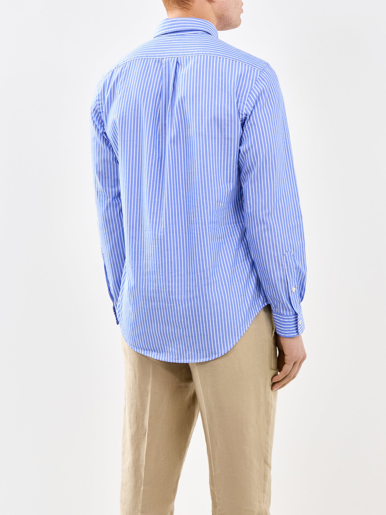 Custom Fit Stripe Shirt Blue