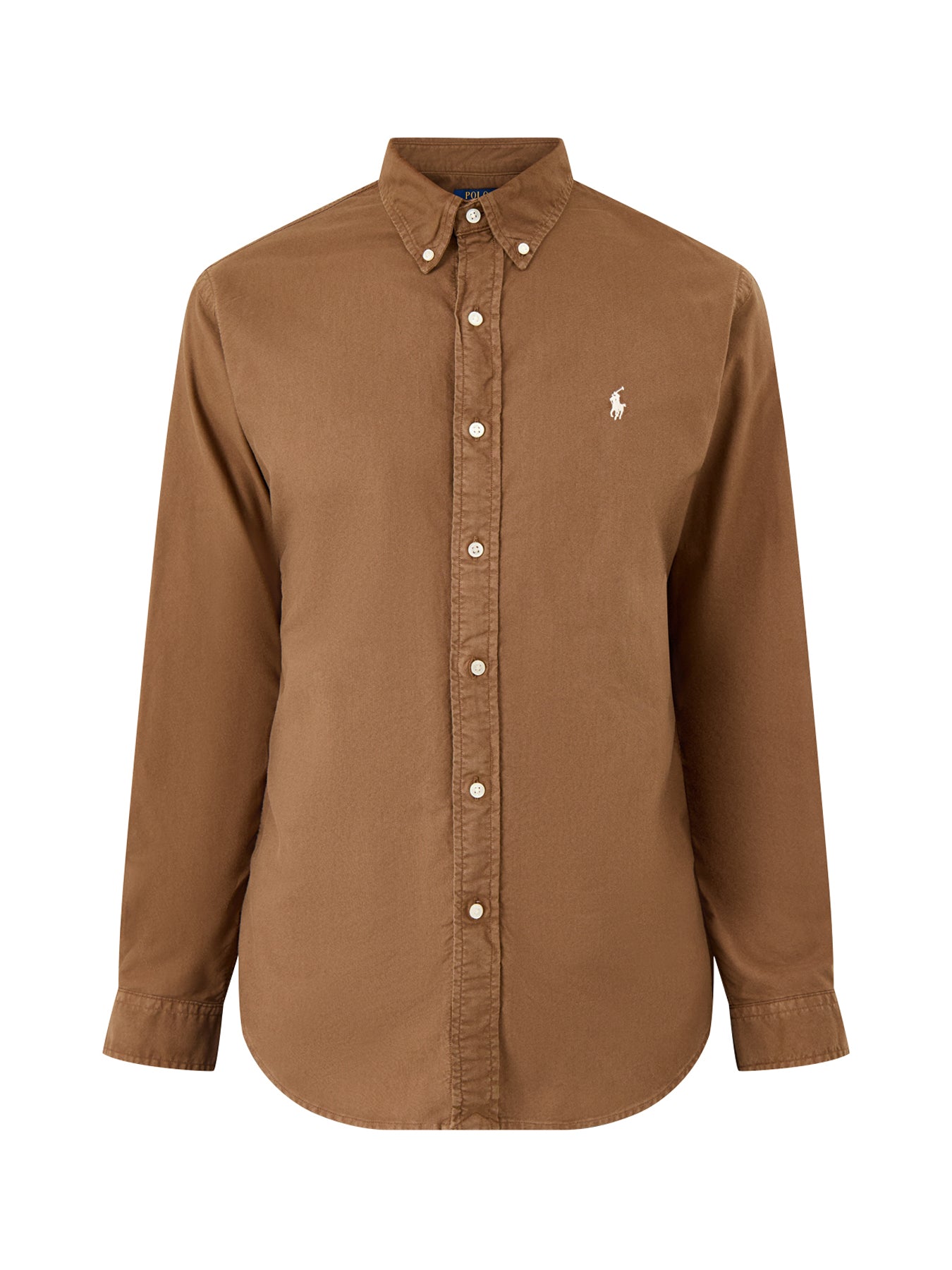 Garment-Dyed Oxford Shirt Brown