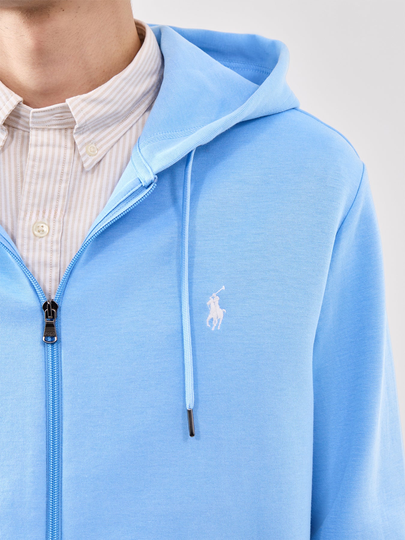 Double Knit Hoodie Blue