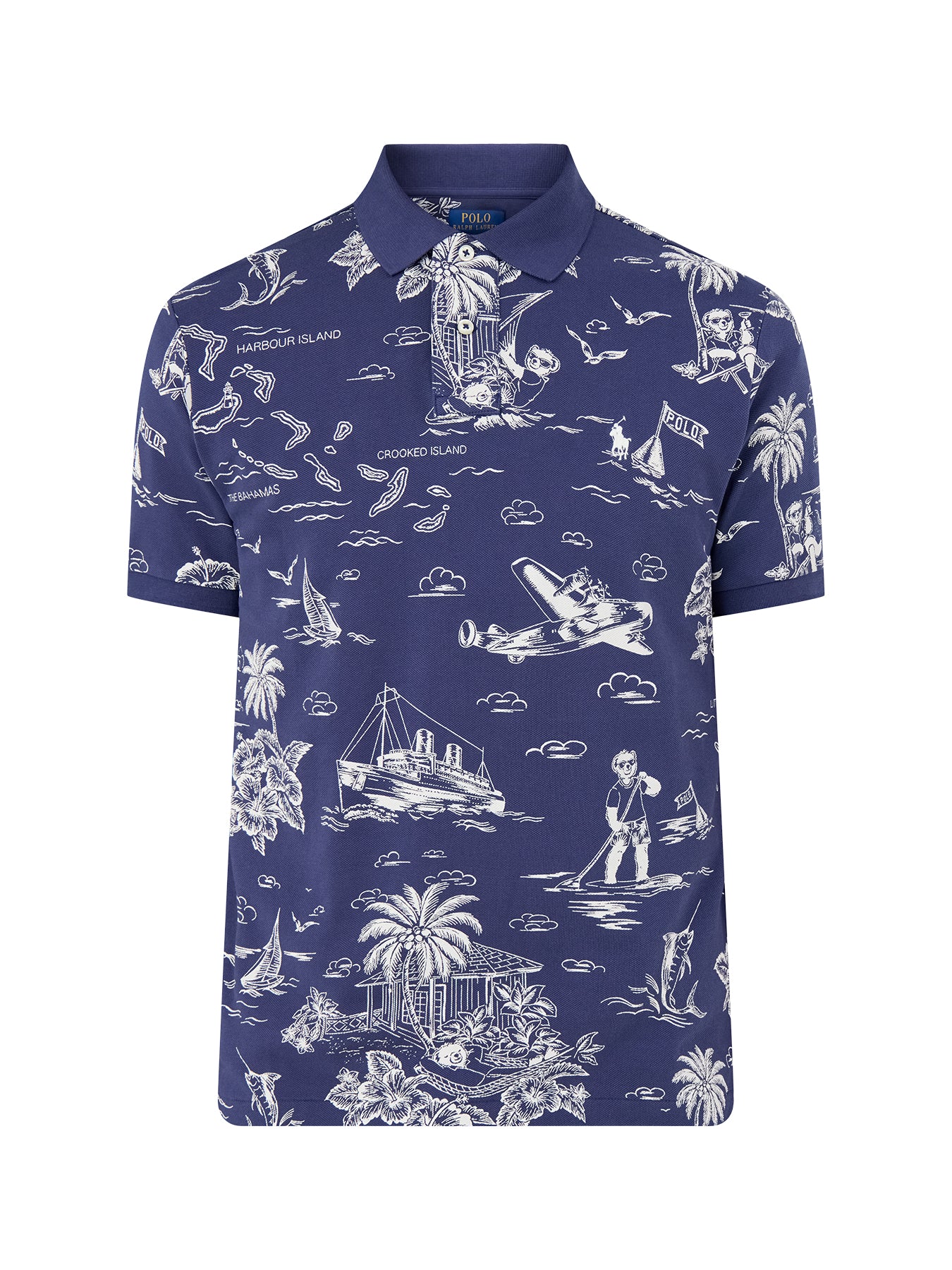 Ralph Lauren Island Printed Polo Shirt Navy