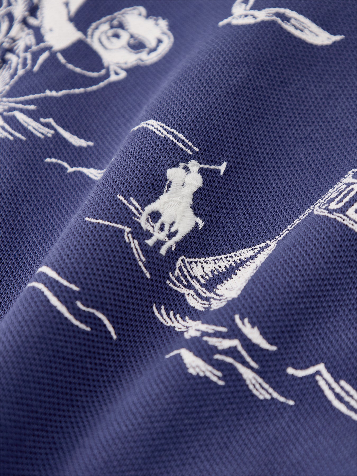 Ralph Lauren Island Printed Polo Shirt Navy