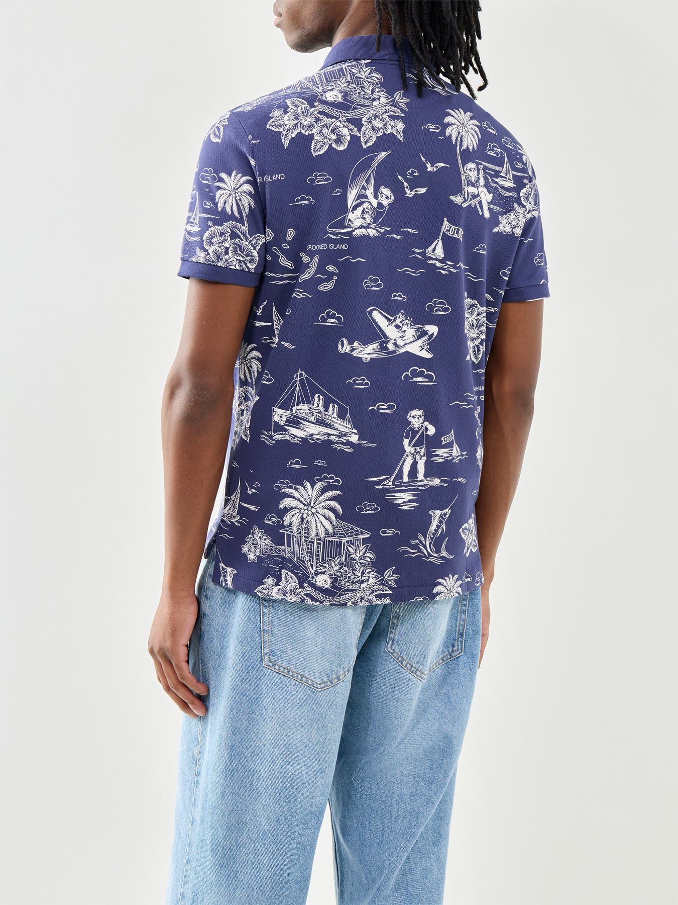 Ralph Lauren Island Printed Polo Shirt Navy