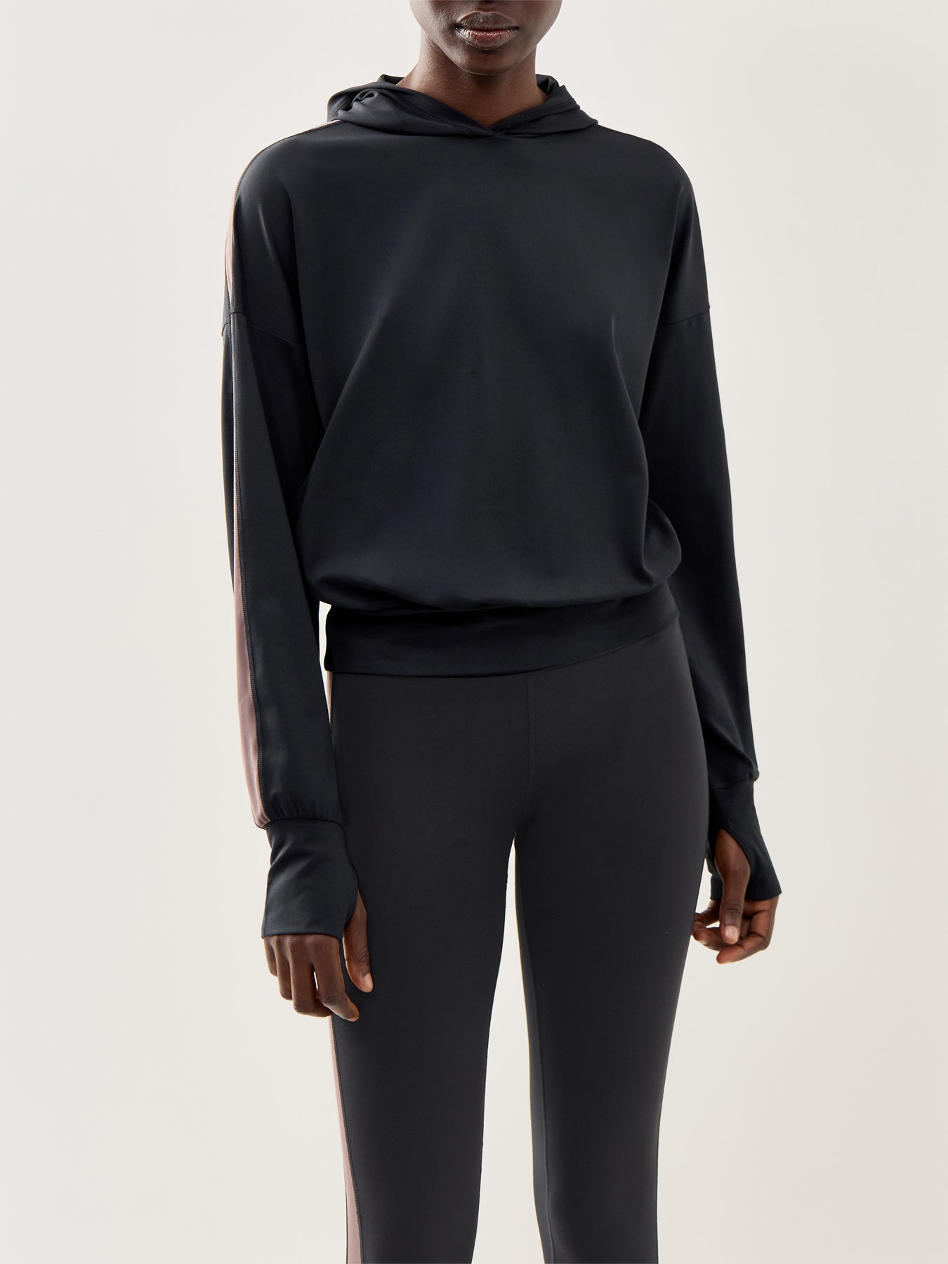 All Day Side Stripe Hoodie Black