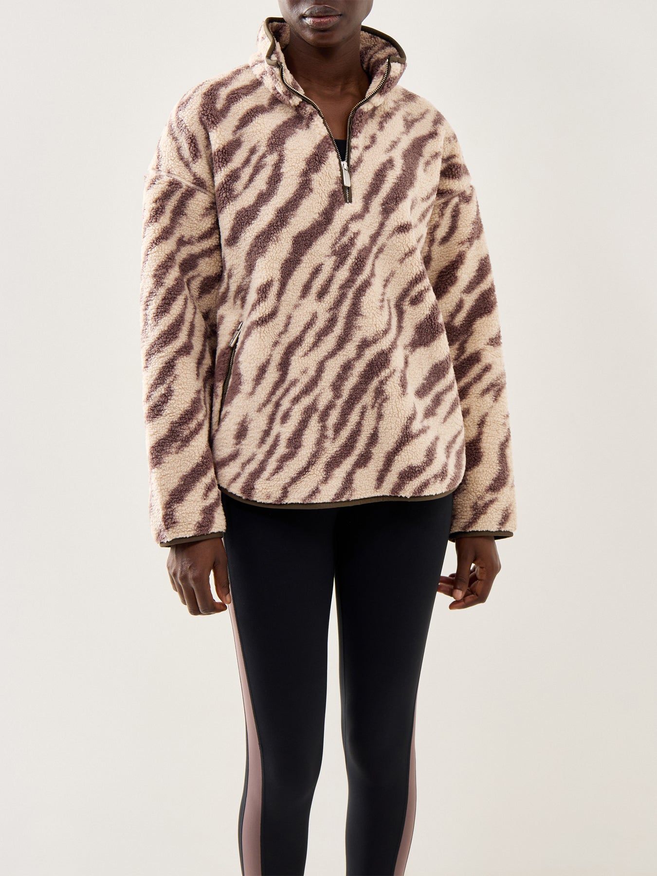 New Plush Half Zip Beige