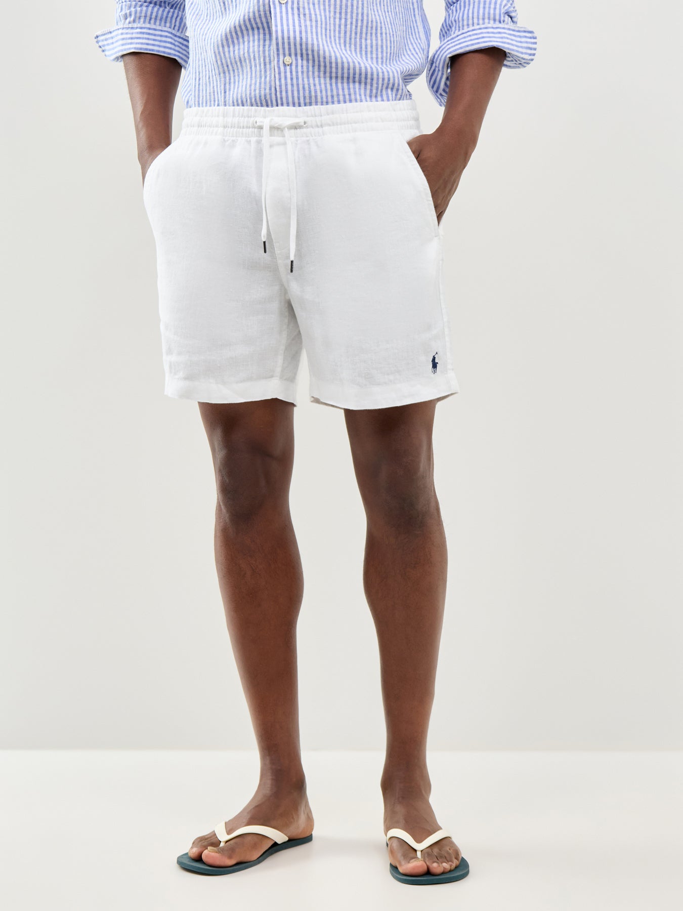 Linen Shorts White