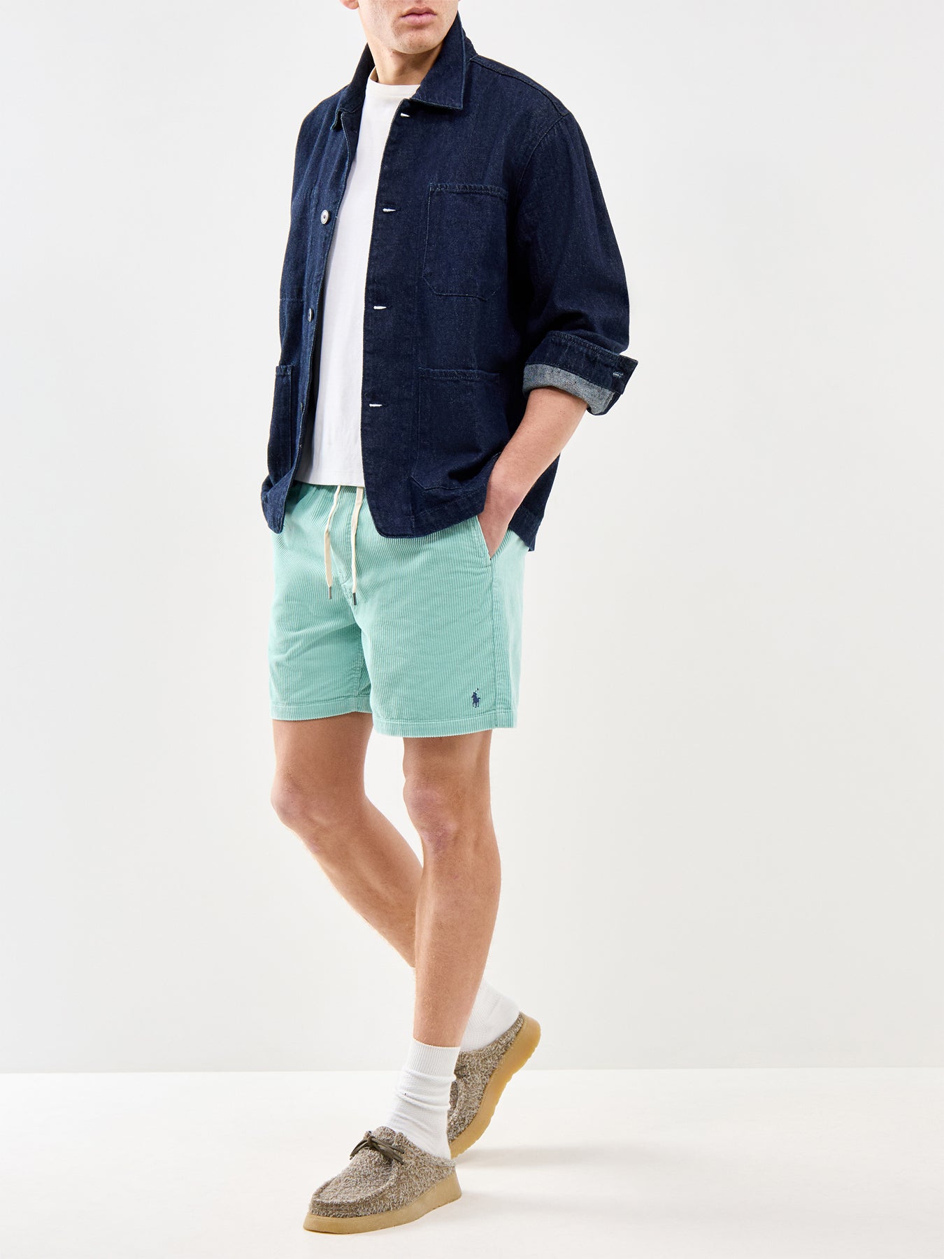 Corduroy Shorts Green