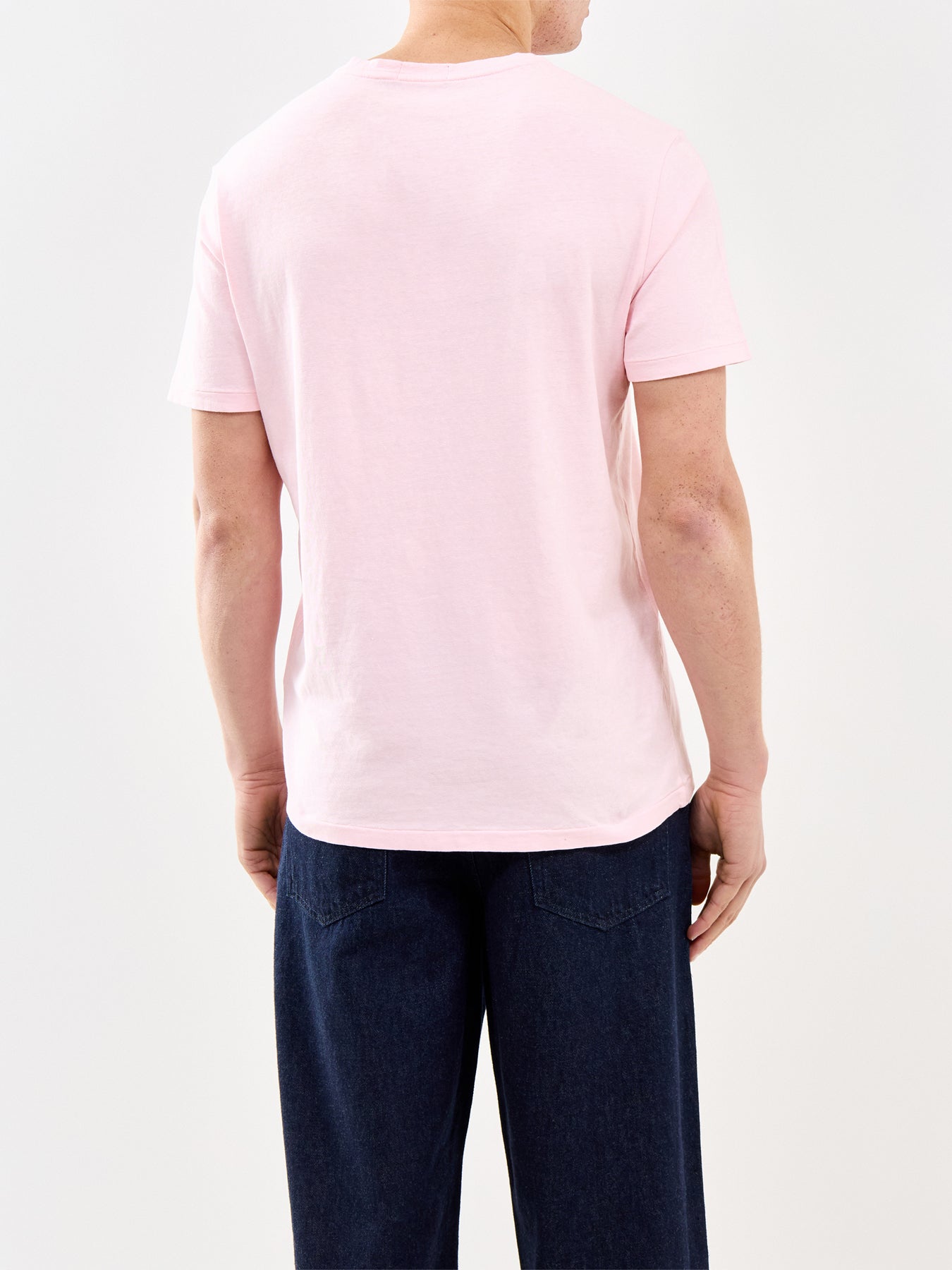 Cotton Linen Pocket T-Shirt Pink