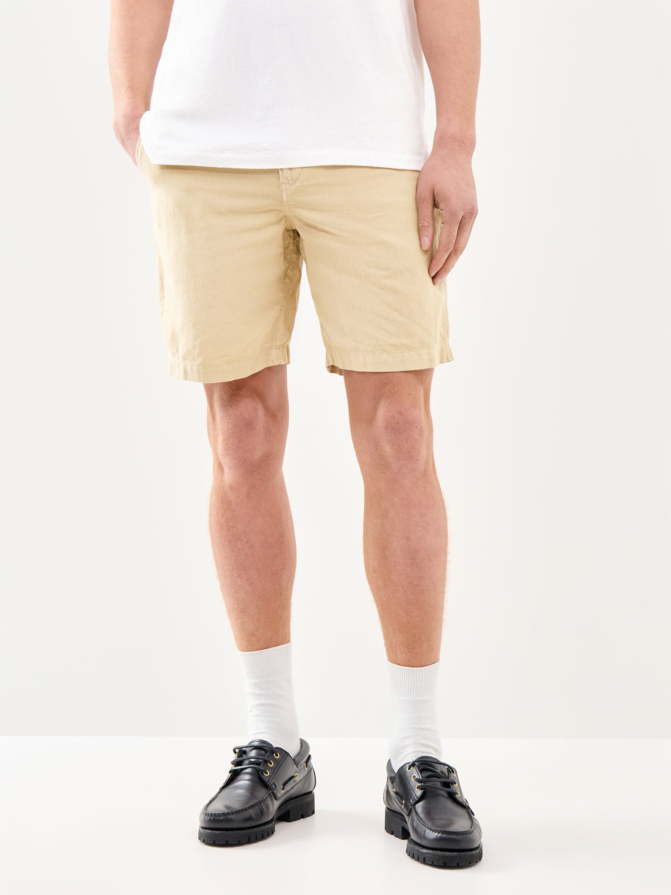 Linen Cotton Shorts Beige