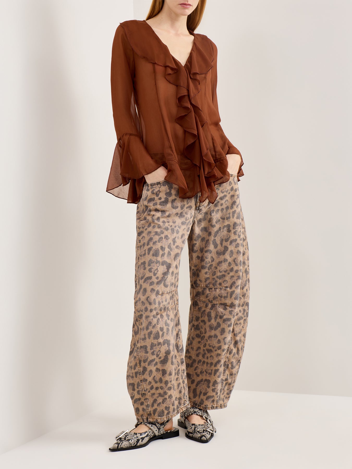 Bali Tulula Chiffon Midi Dress Burgundy