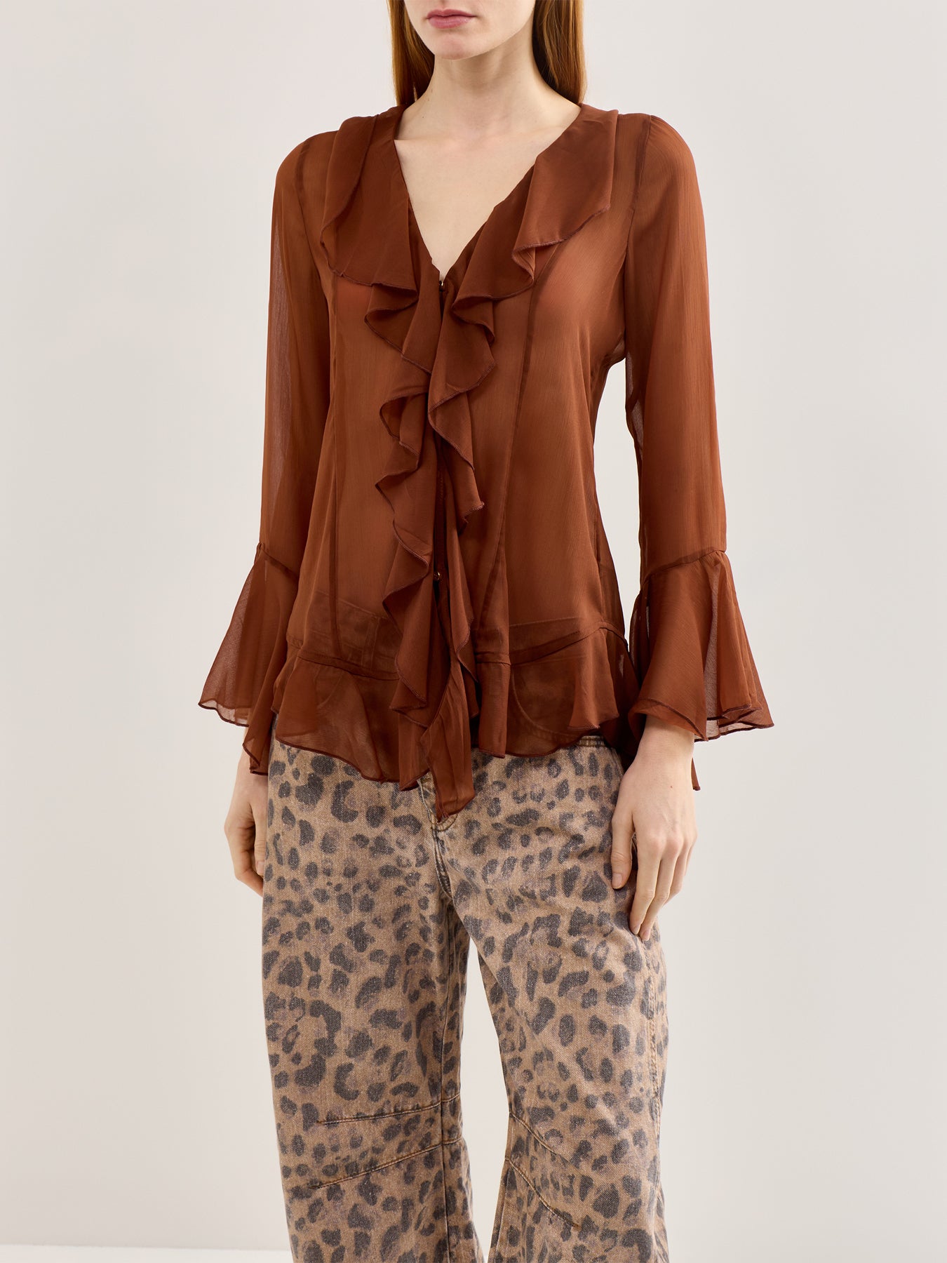 Bali Tulula Chiffon Midi Dress Burgundy