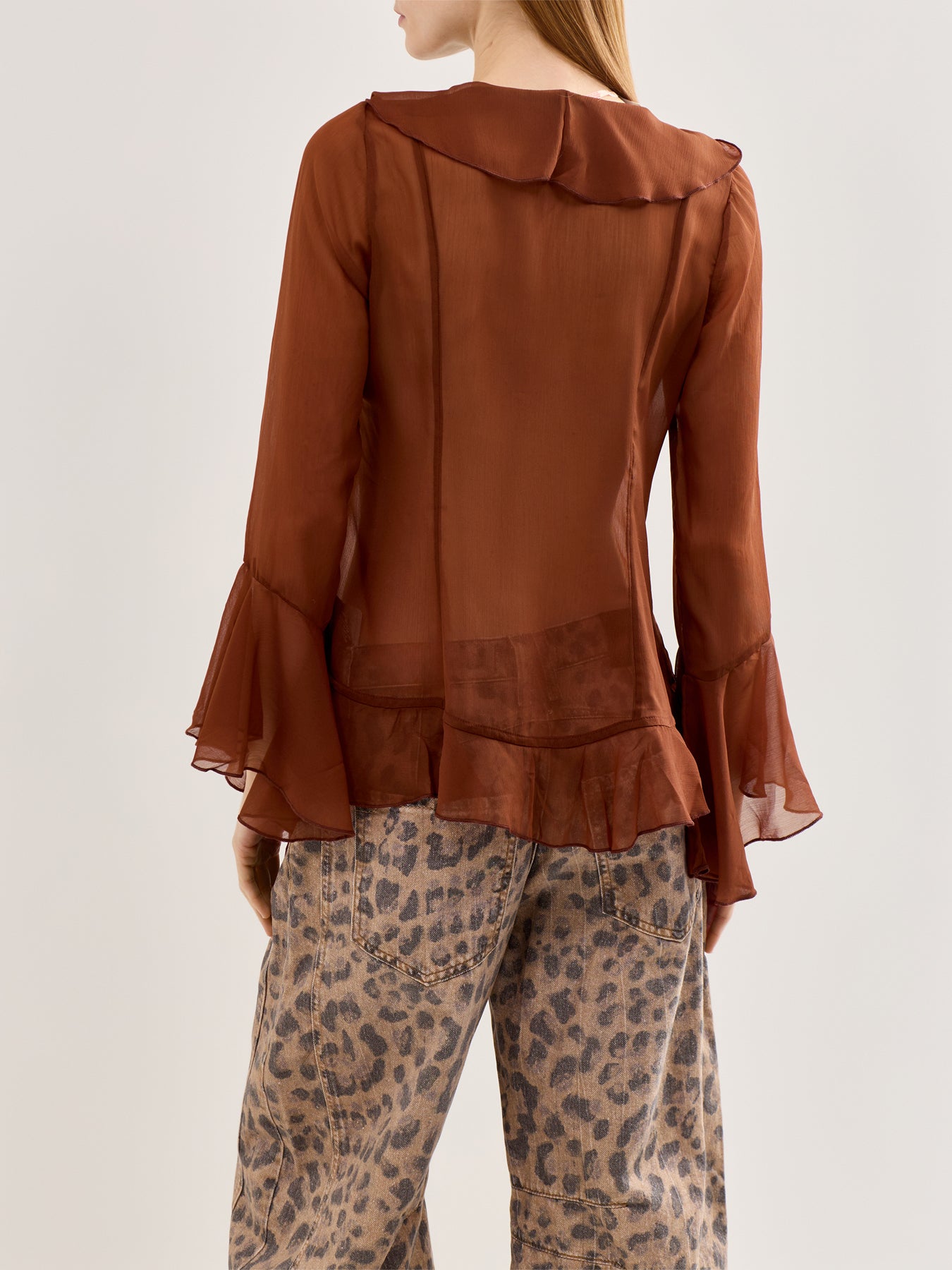 Bali Tulula Chiffon Midi Dress Burgundy