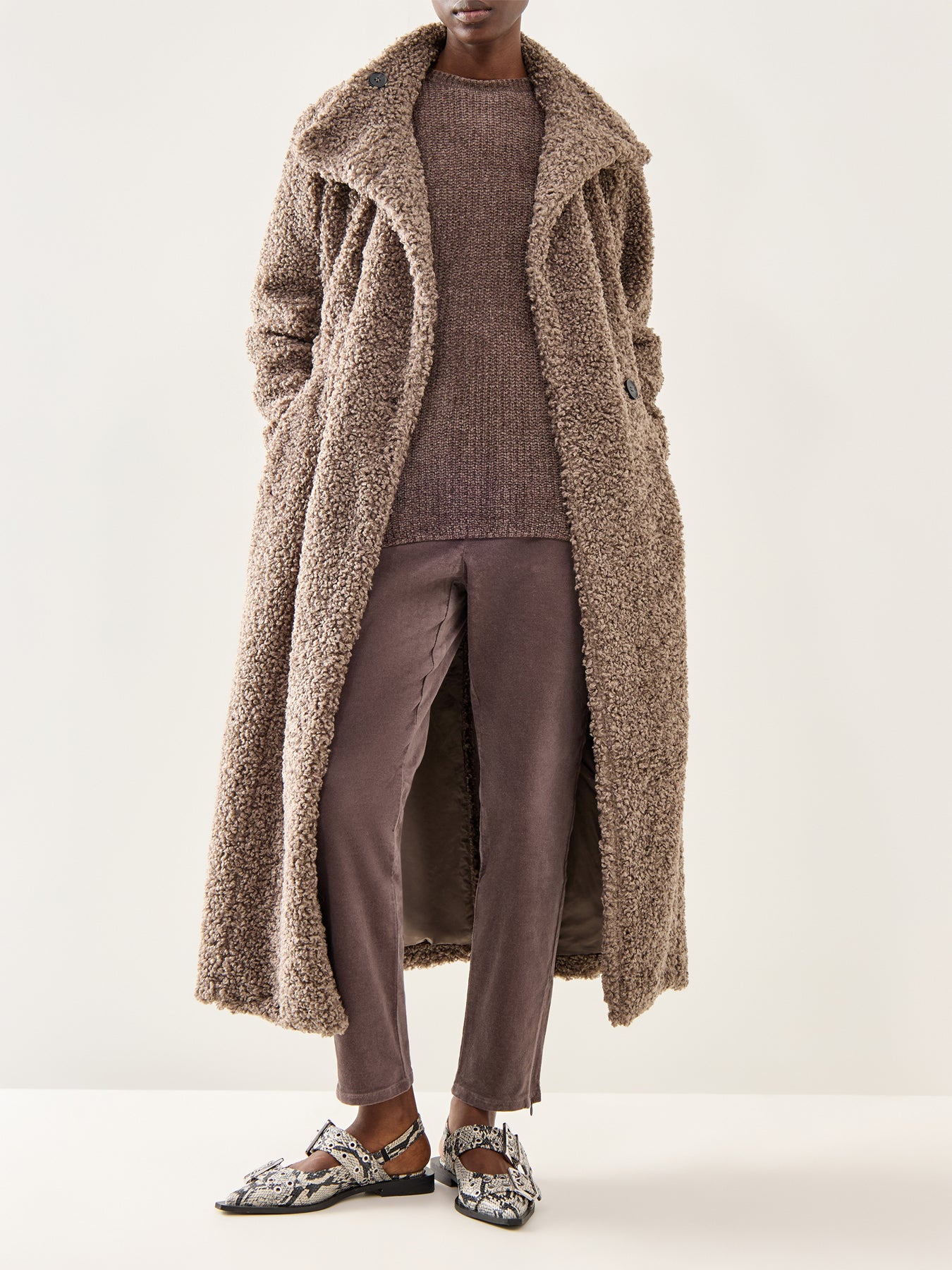 Jewel Neck Sweater Beige