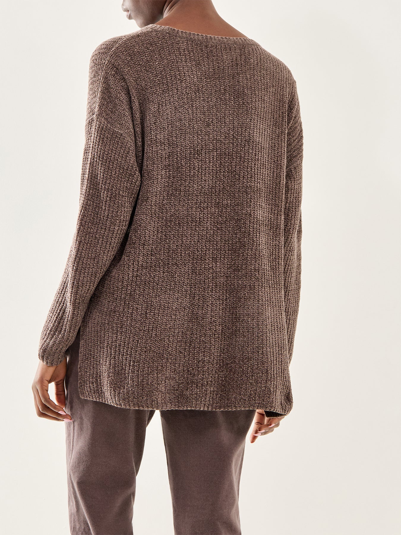 Jewel Neck Sweater Beige