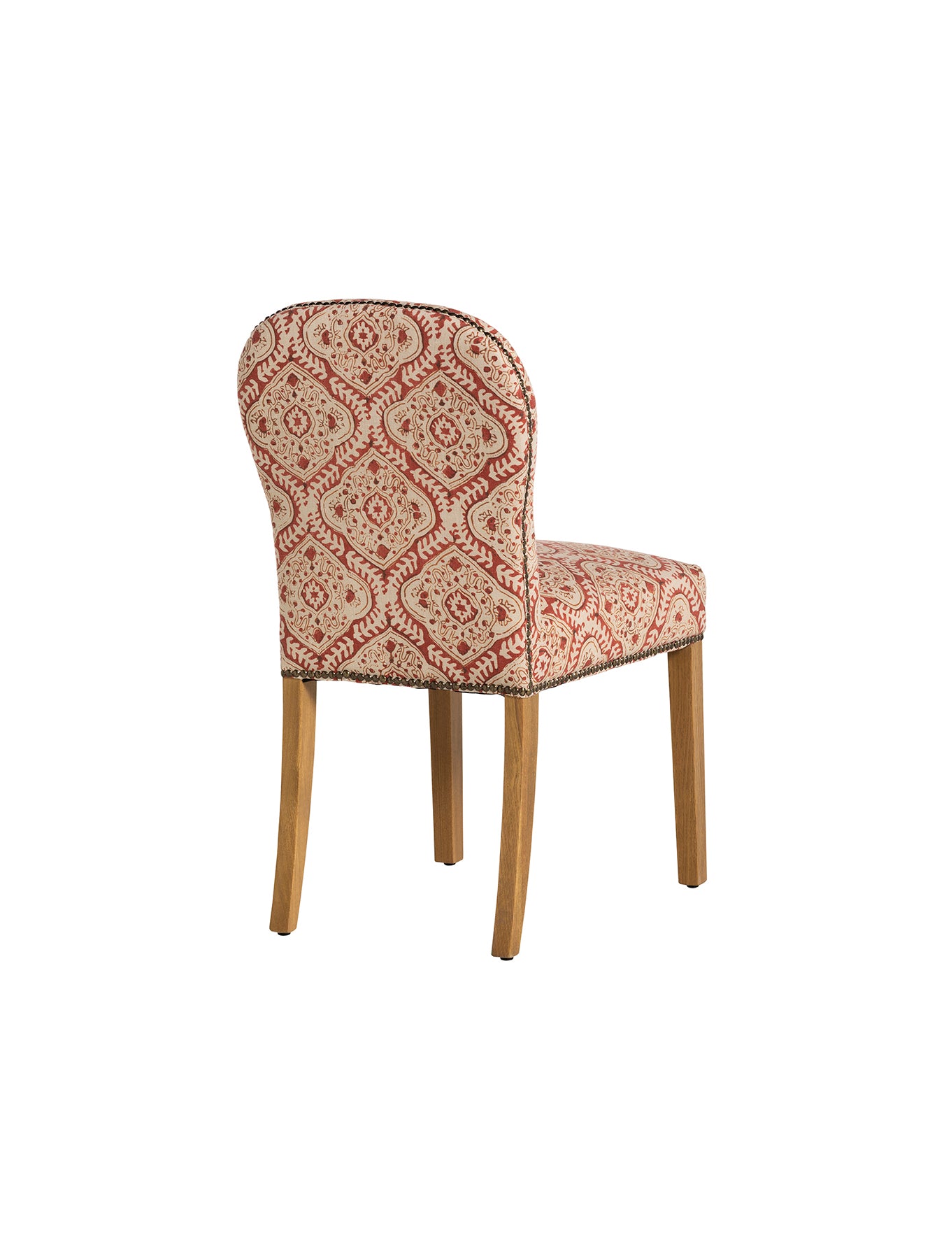 Gable Patterned Fabric Dining Chair Red