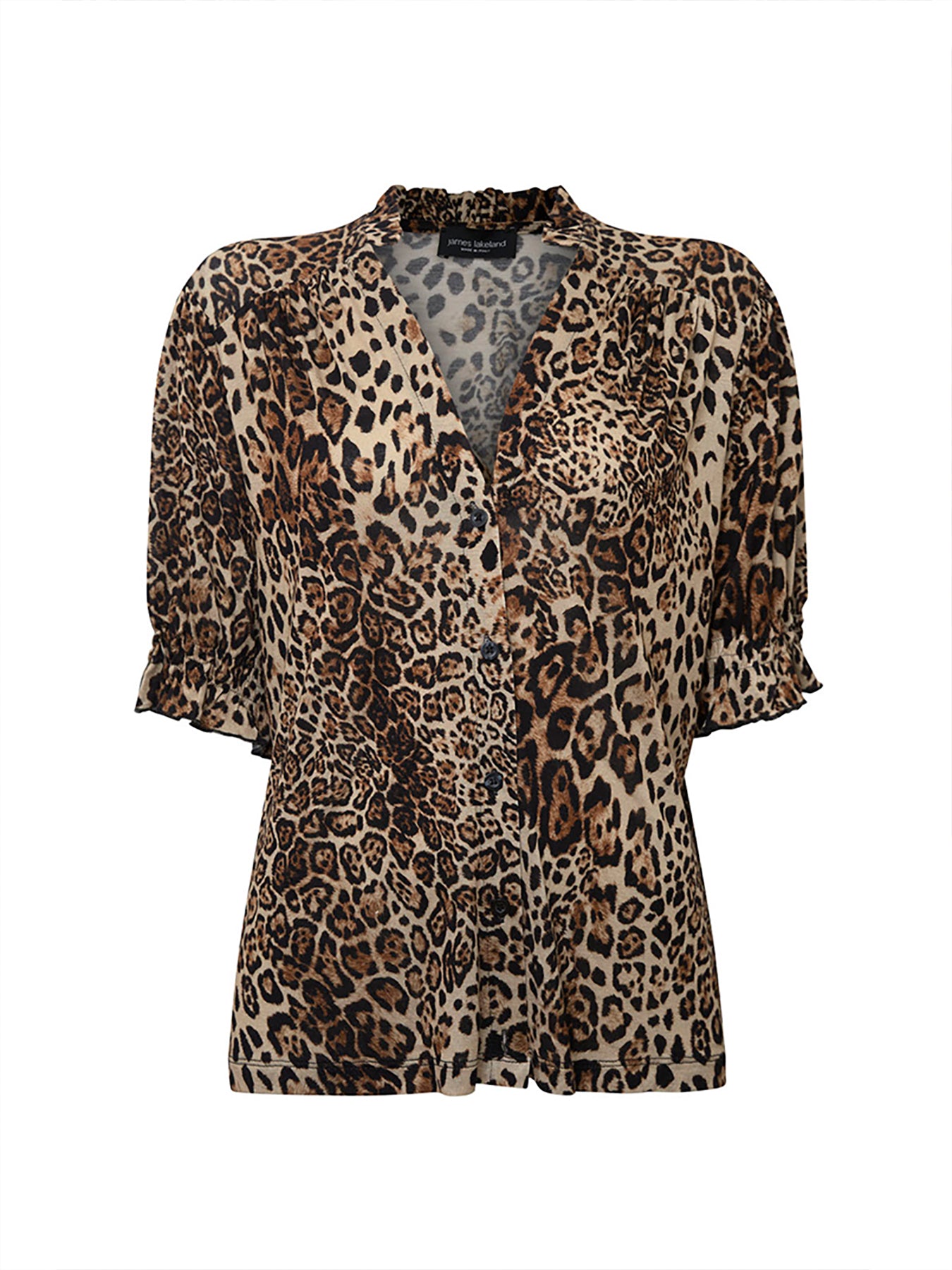Leopard Print Blouse Brown