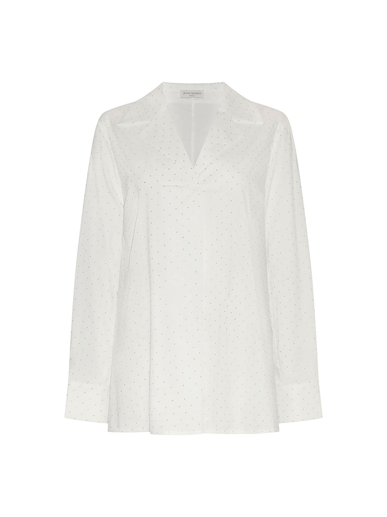 Embellished Cotton Shirt White