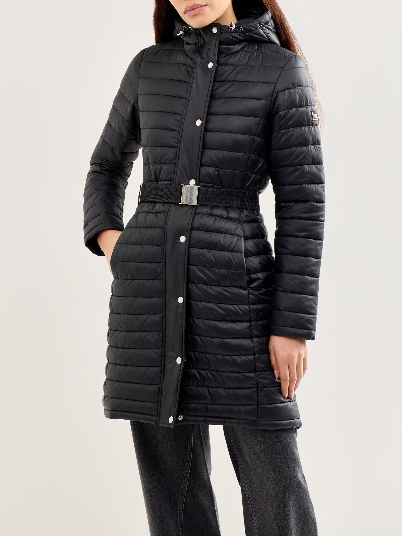Longline Jada Puffer Jacket Black