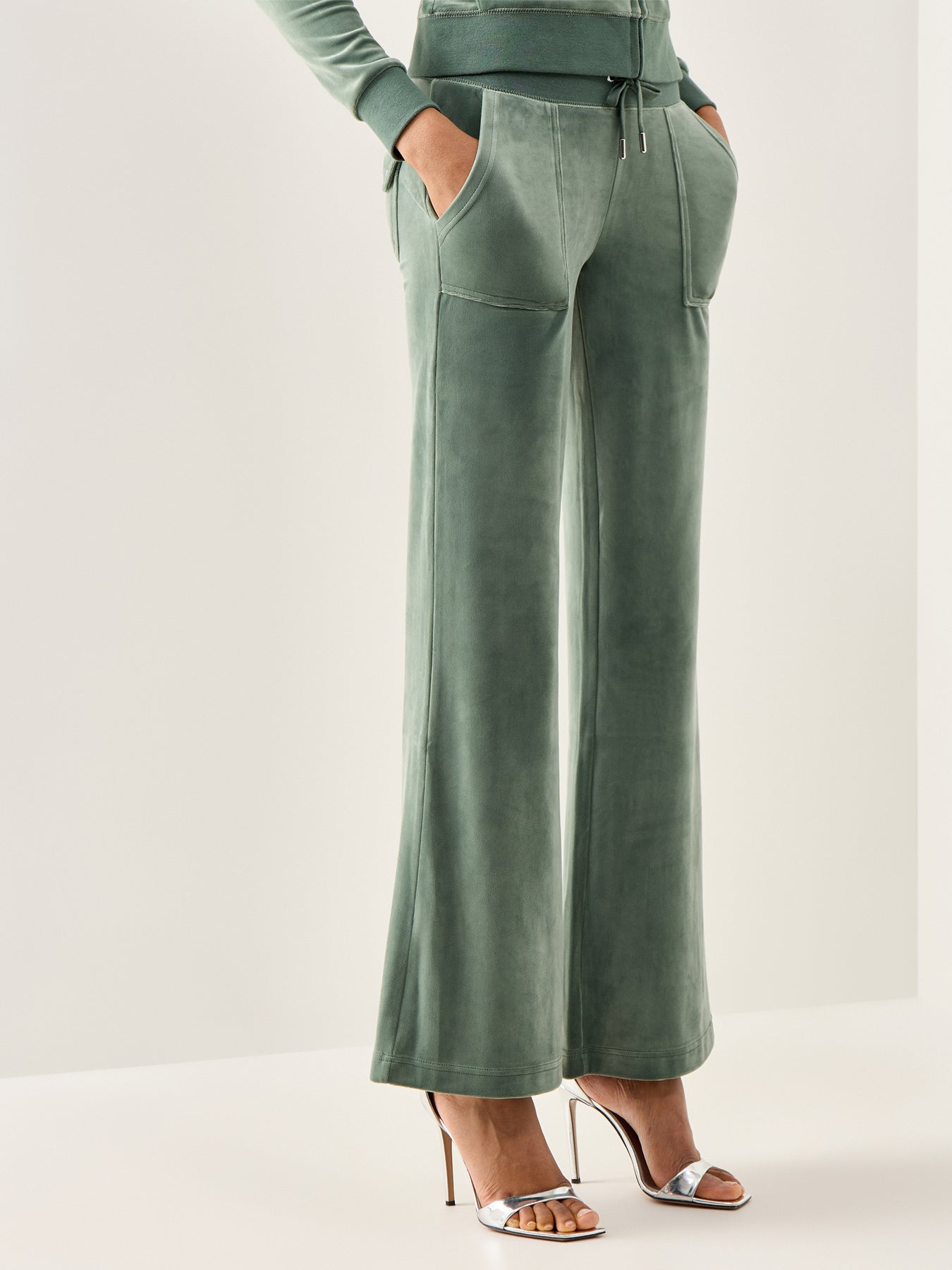 Layla Pocket Low Rise Pants Green