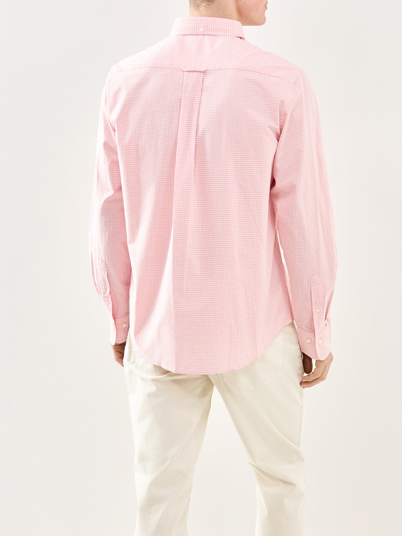 Poplin Gingham Shirt Washed Pink