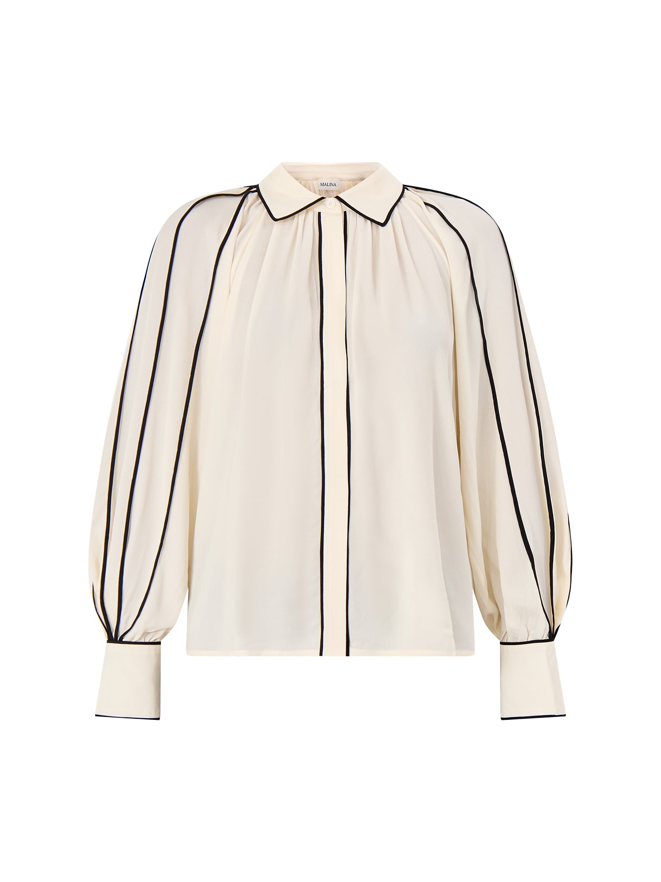 Bea Contrast Edge Chiffon Blouse