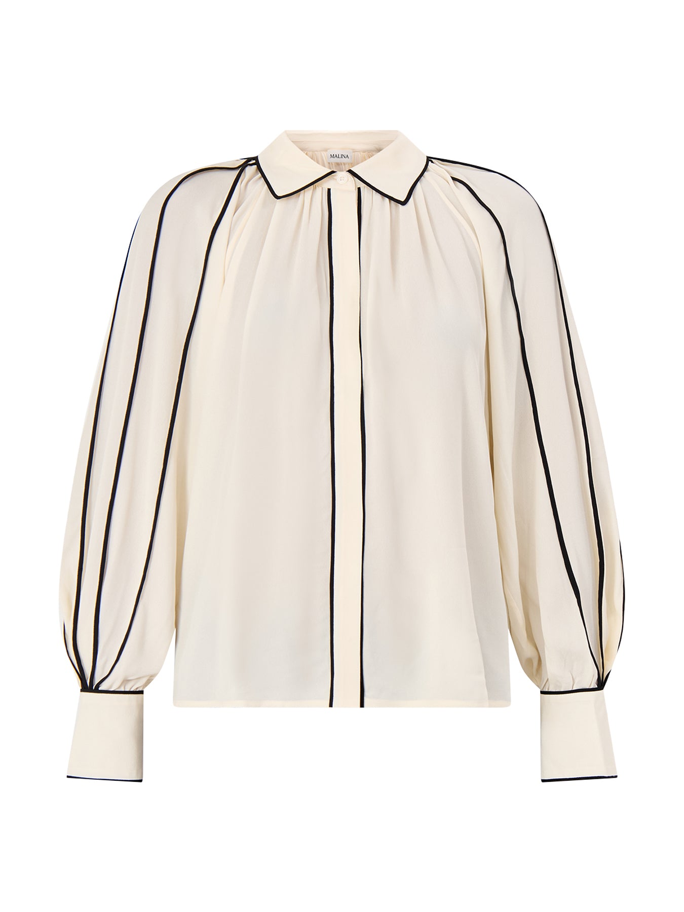 Bea Contrast Edge Chiffon Blouse