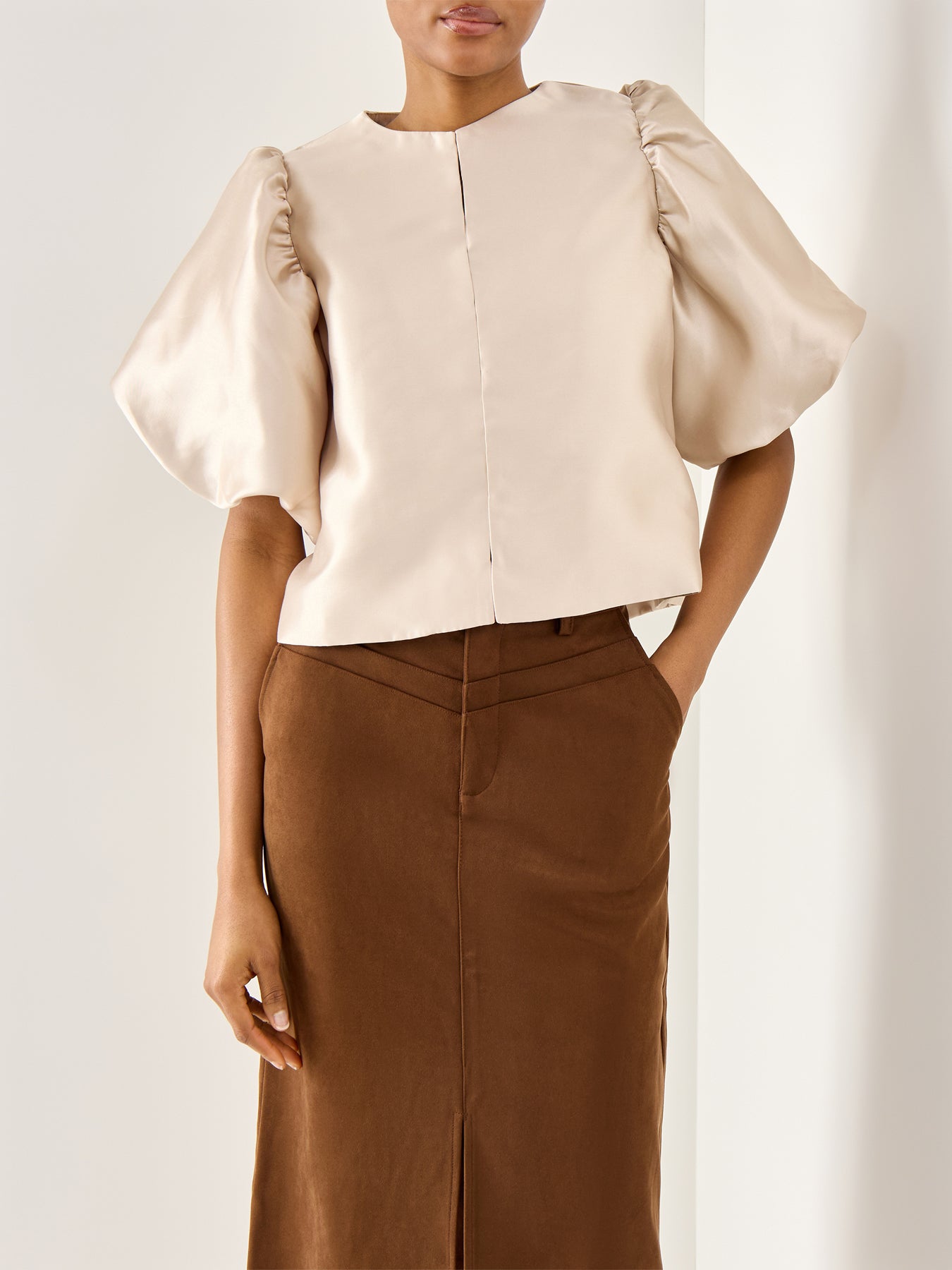 Cleo Pouf Sleeve Blouse