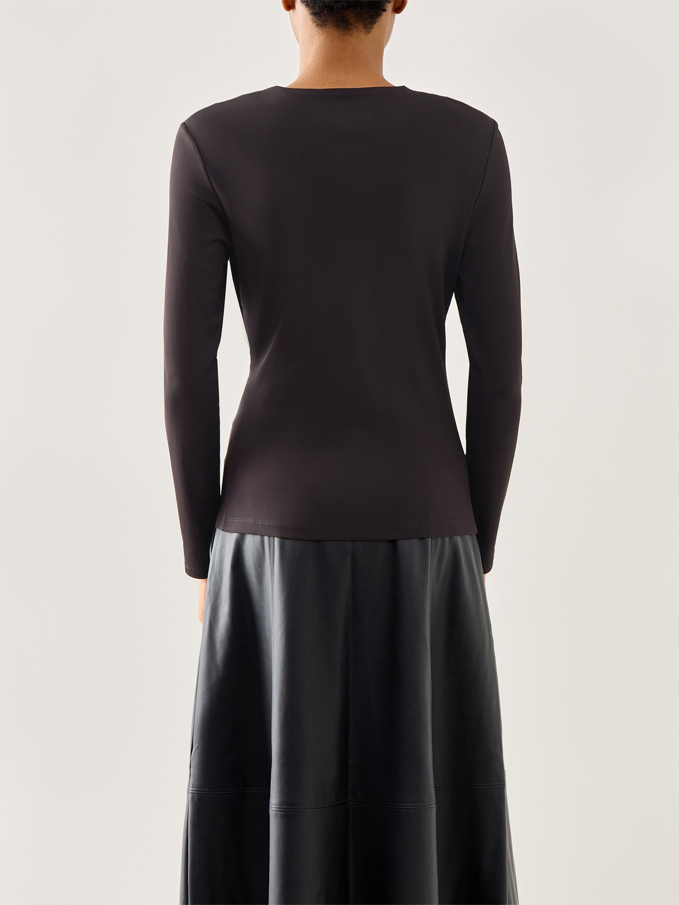 Mailey Jersey Brooch Long Sleeve Top