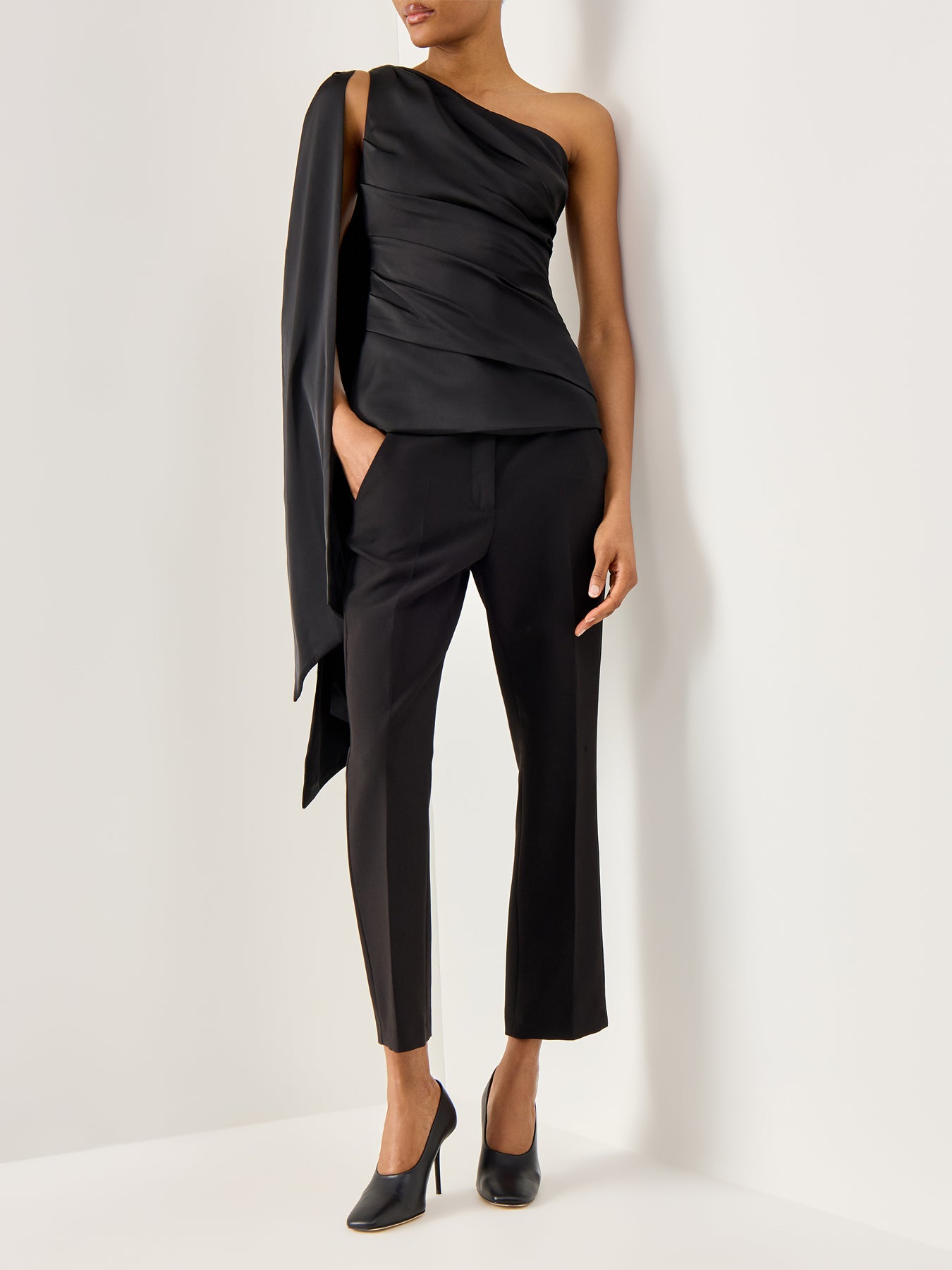 Nelly Draped One Shoulder Top