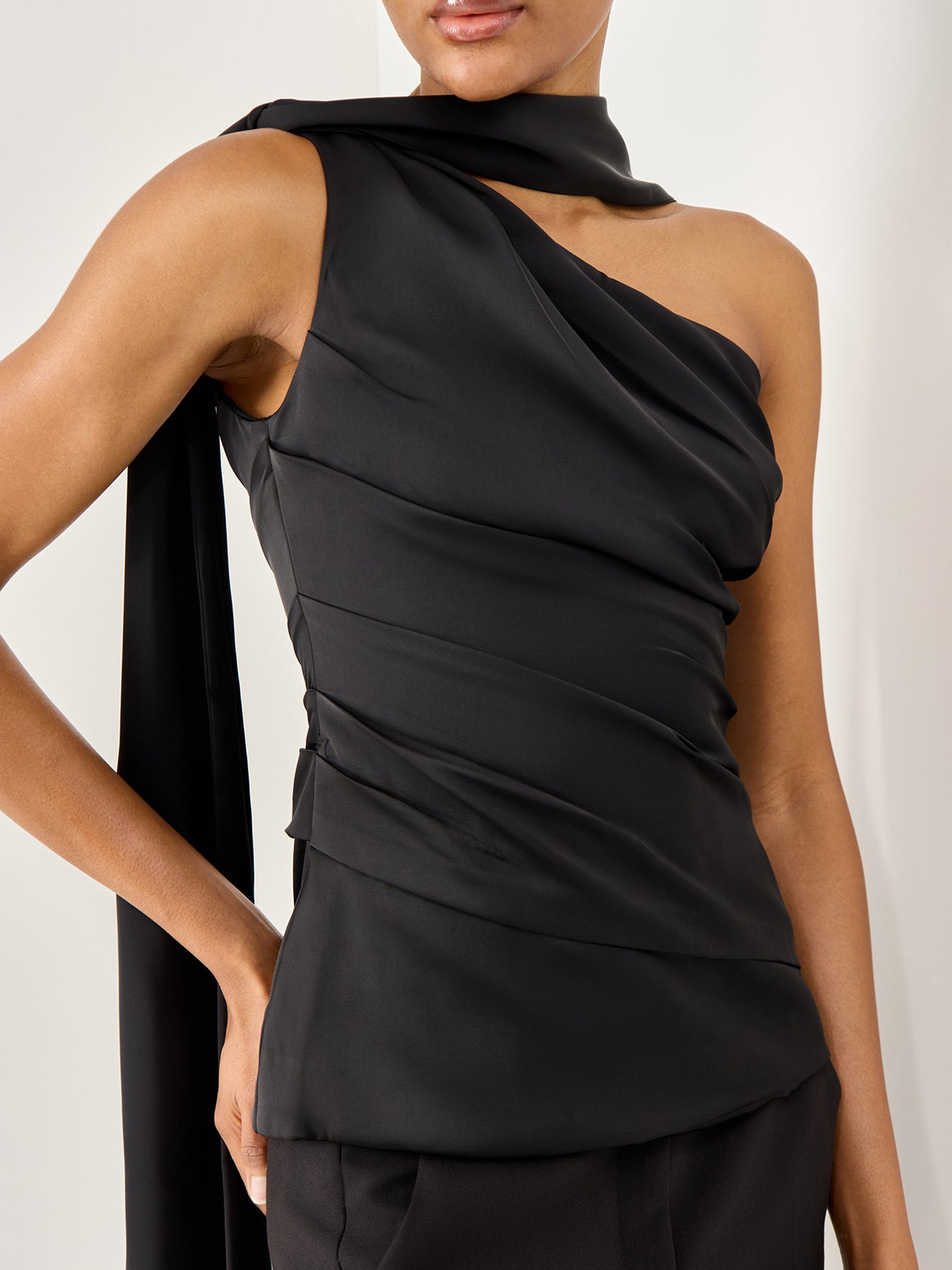 Nelly Draped One Shoulder Top