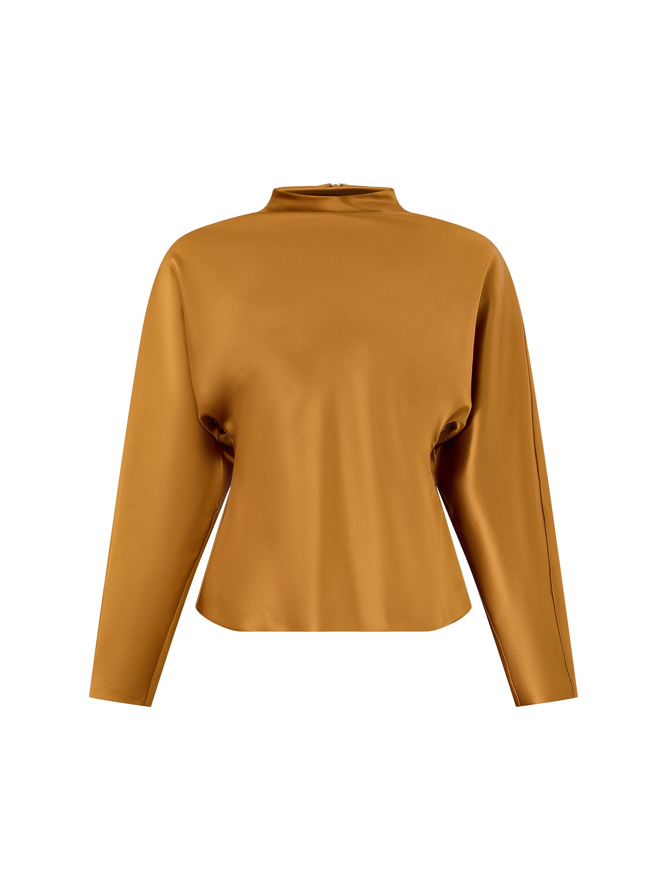 Zora Barrel Sleeve Satin Blouse