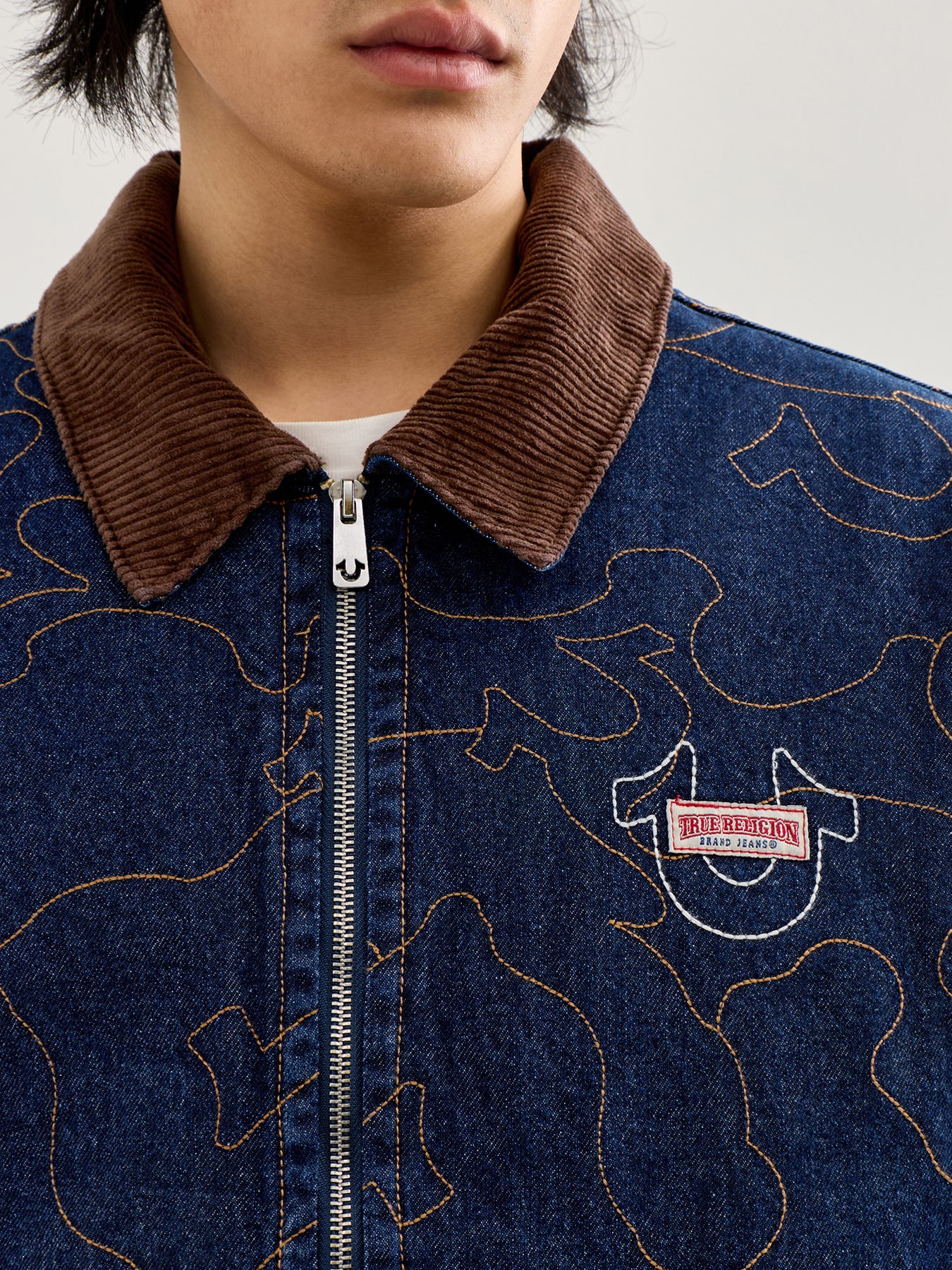 Embroidered Workwear Jacket Navy