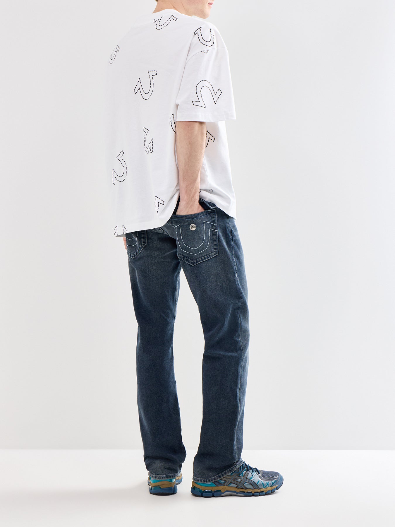 True Religion Ricky Flap Pocket Jeans in Grey