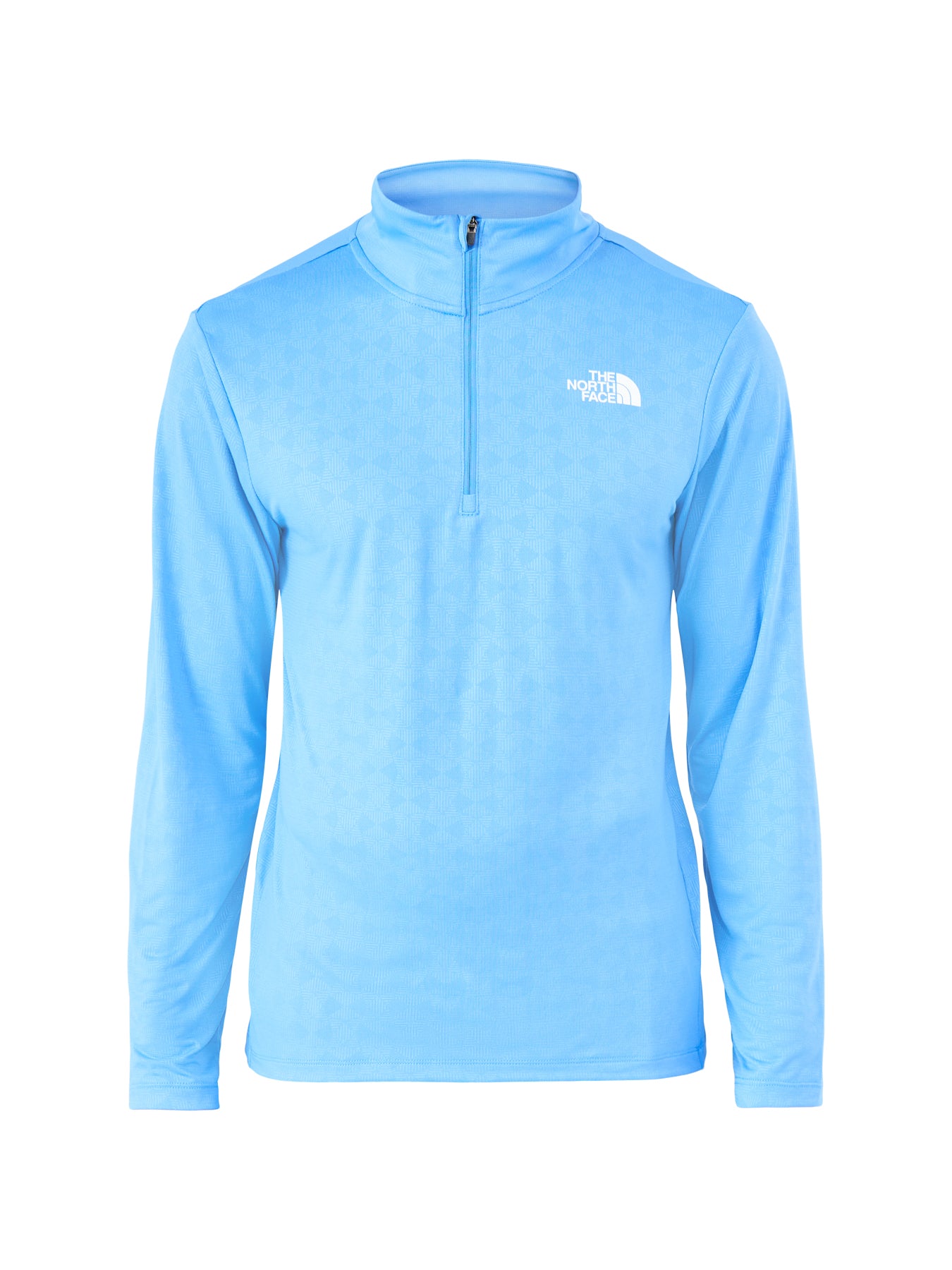 Pentadome Embossed 1/4 Zip Tee Blue