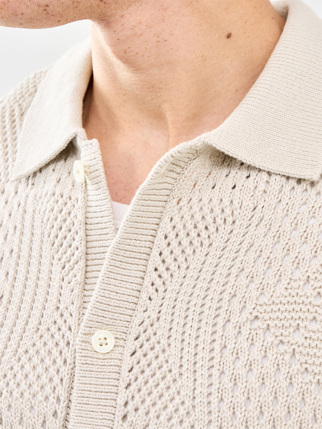 Sweater Camp Short Sleeve Shirt Cream