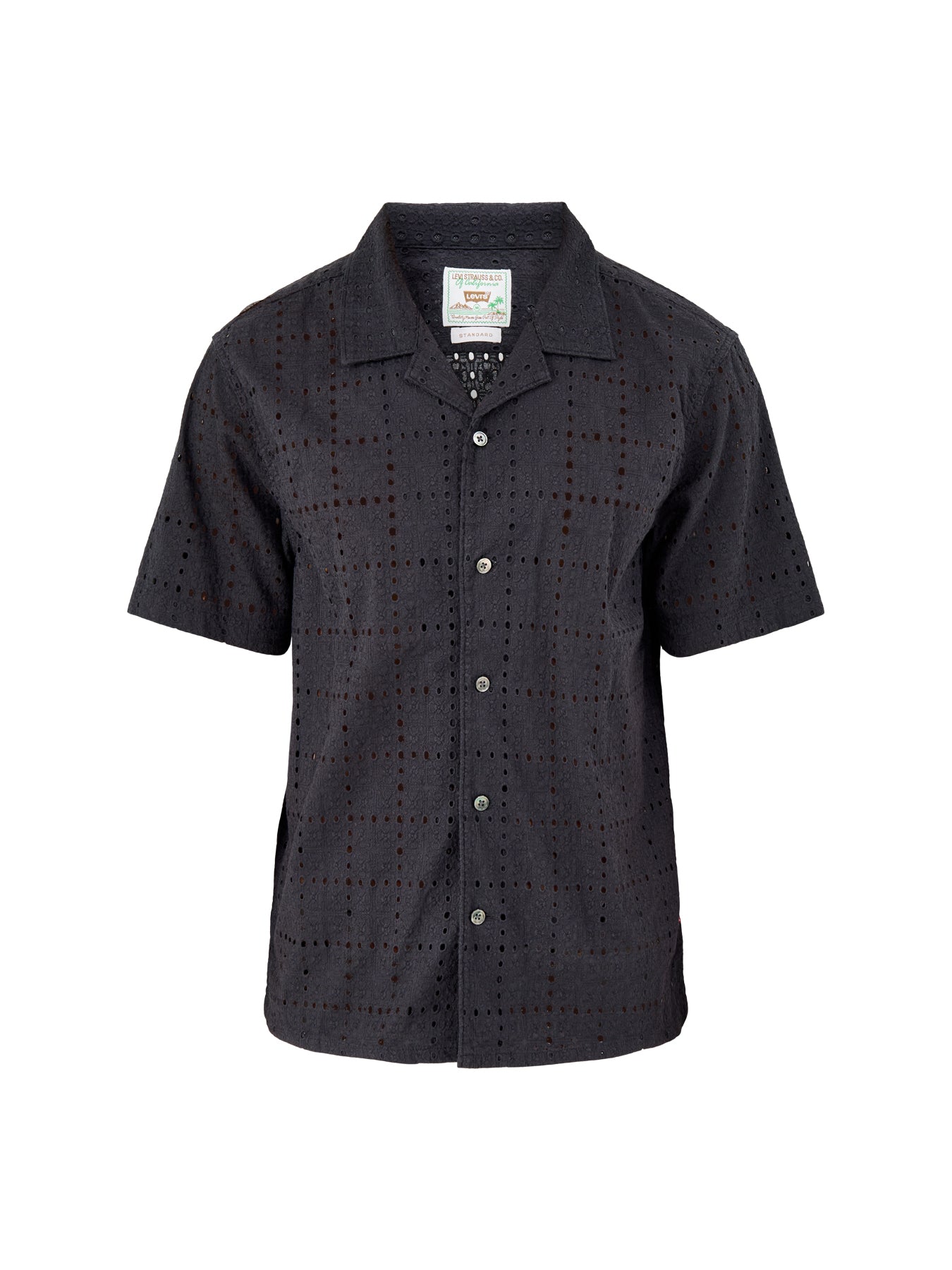 Sunset Camp Short Sleeve Shirt Black