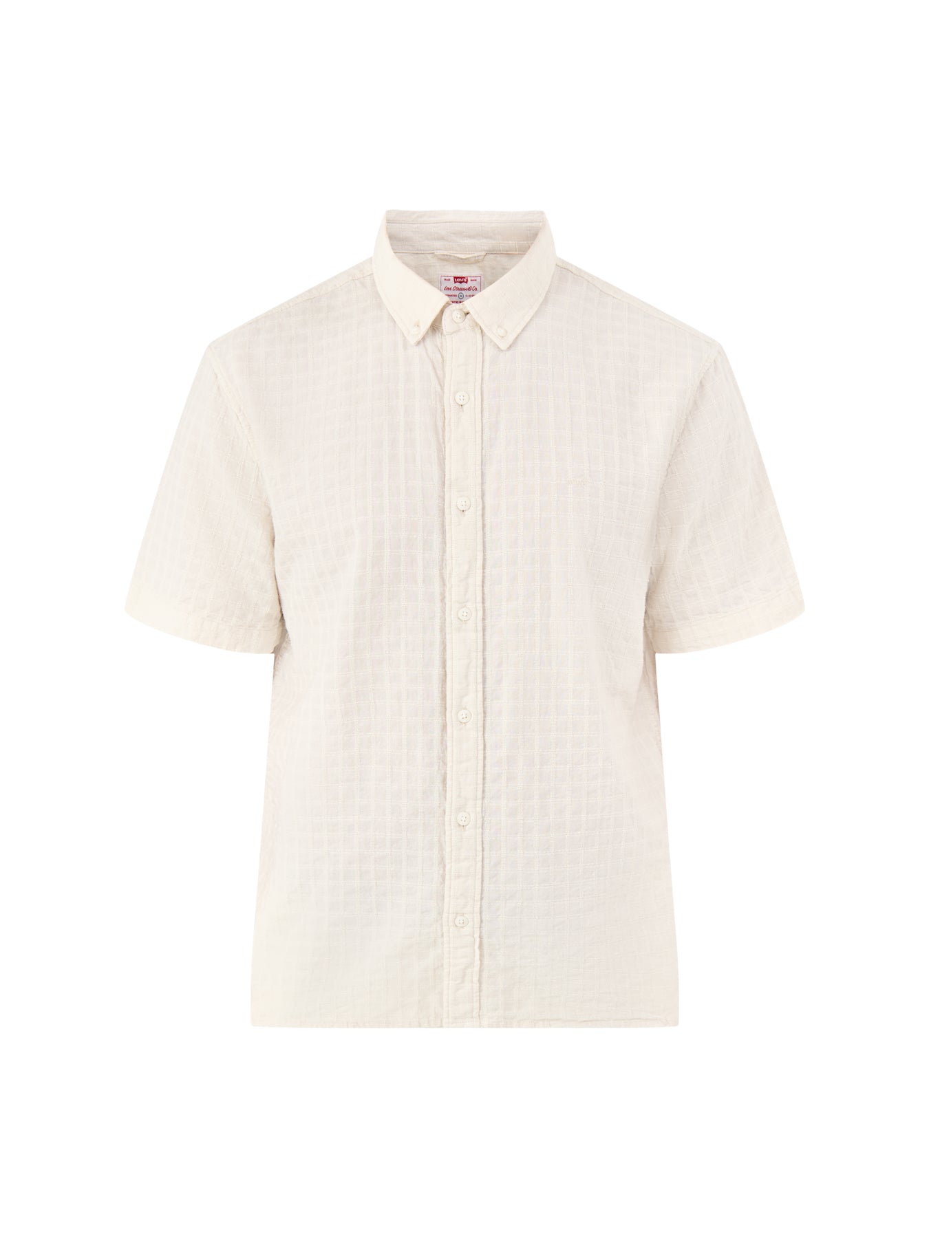 Authentic Button Down Short Sleeve Shirt White