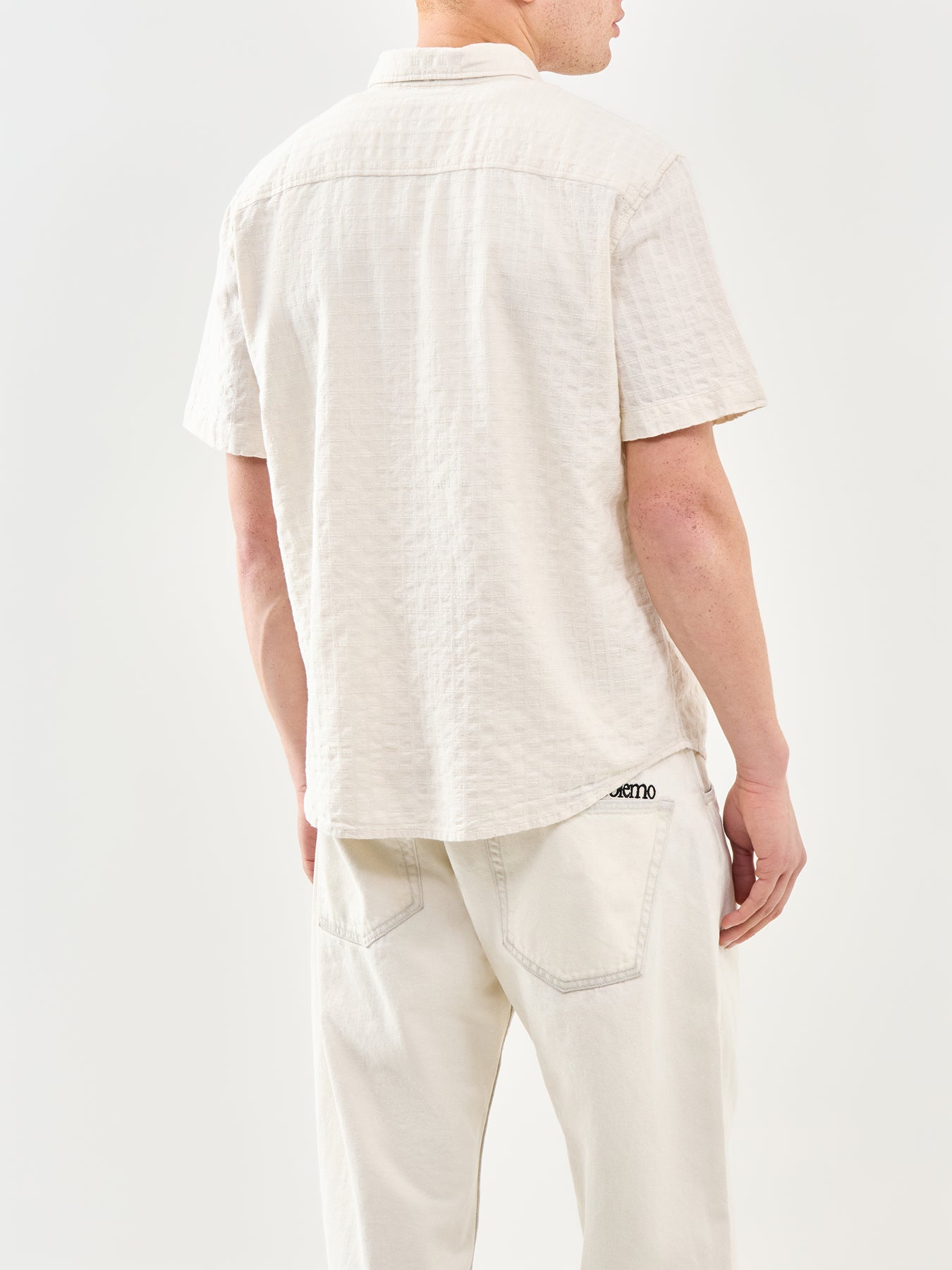Authentic Button Down Short Sleeve Shirt White