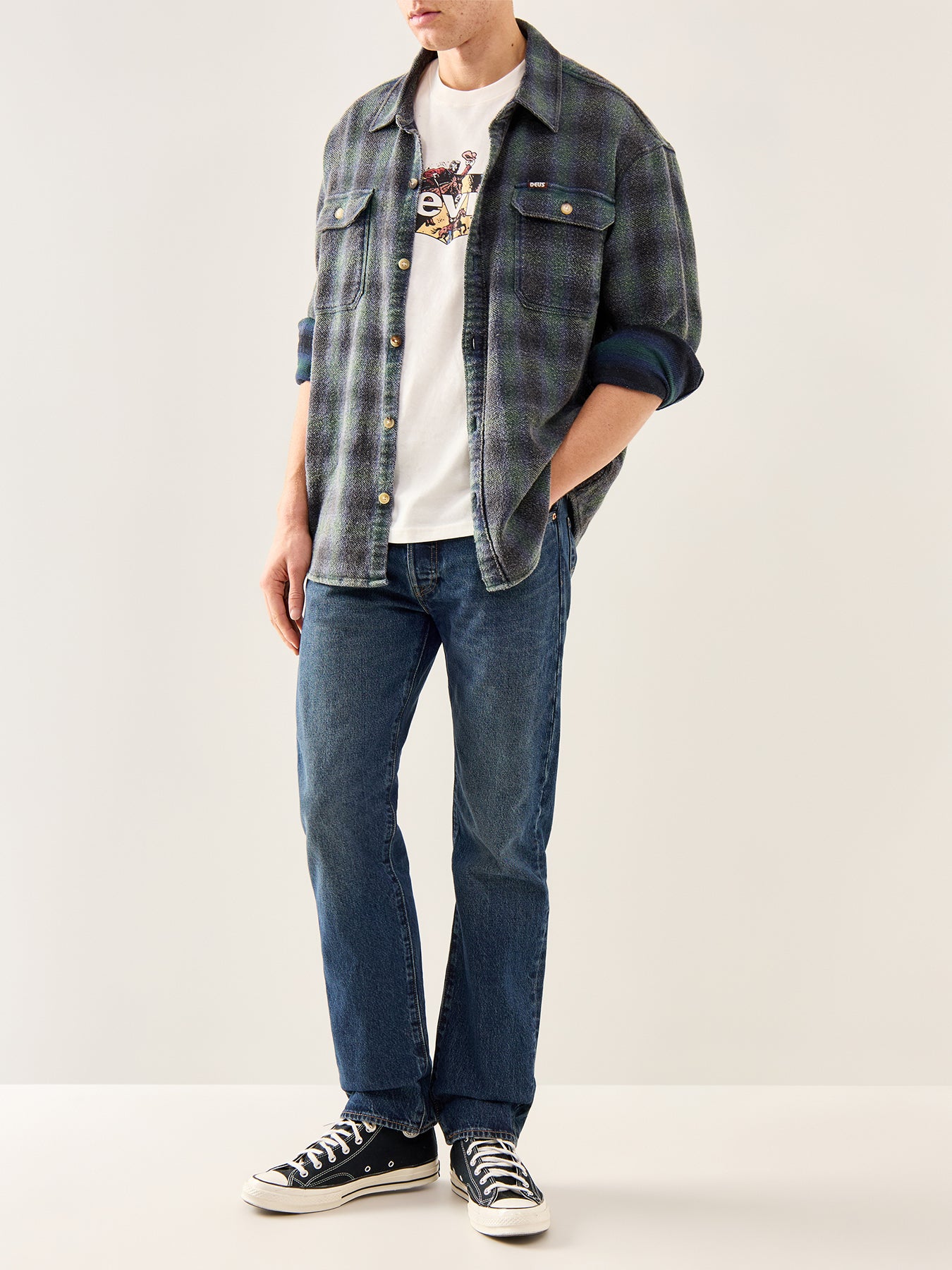 Relaxed Fit BW T-Shirt Cream