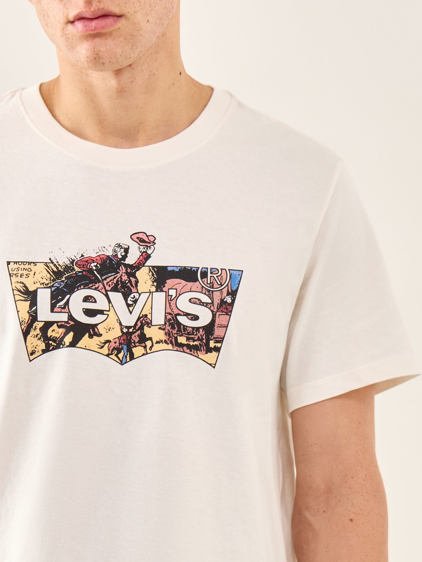 Relaxed Fit BW T-Shirt Cream