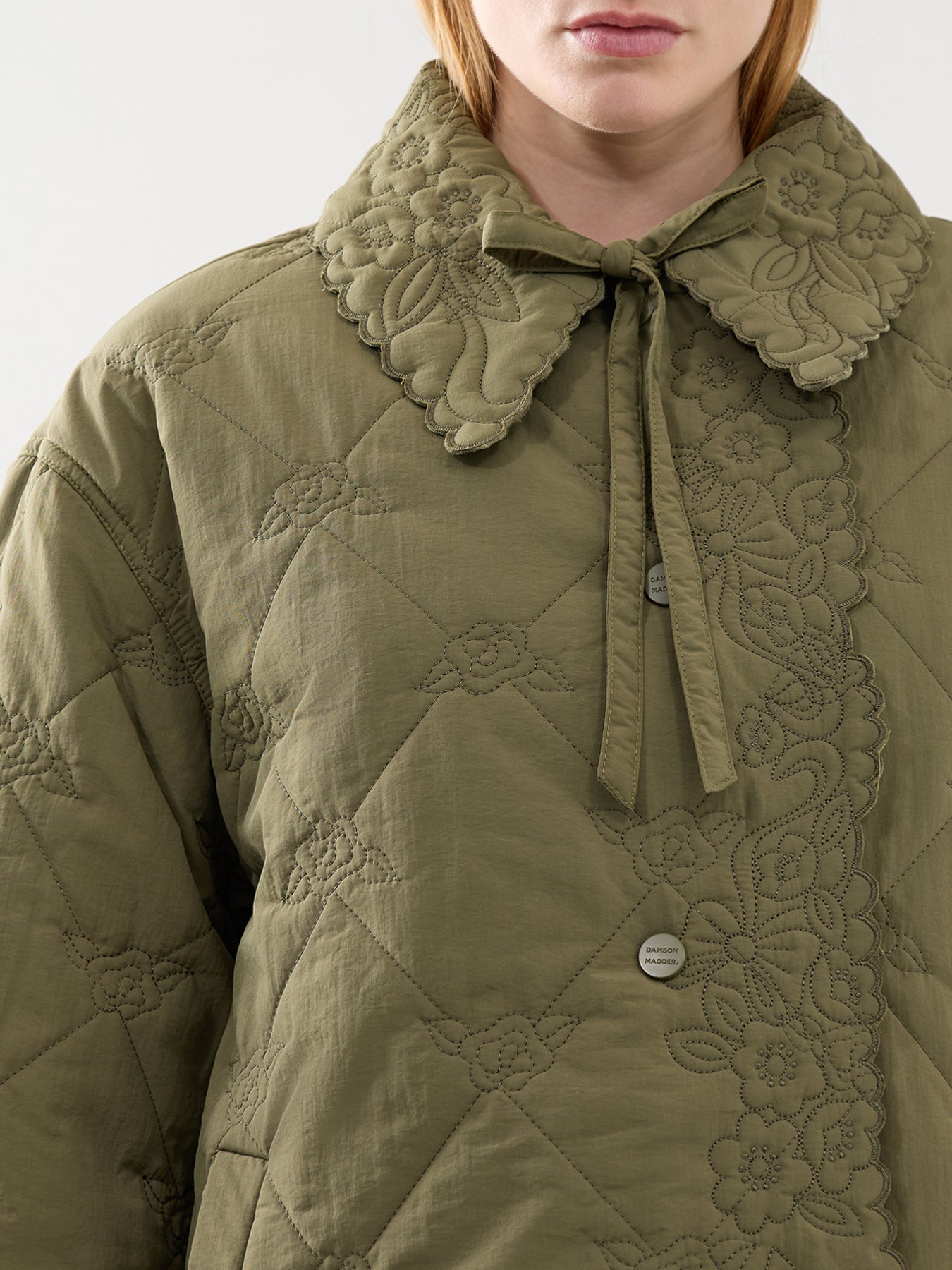 Avery Quilted Coat Green