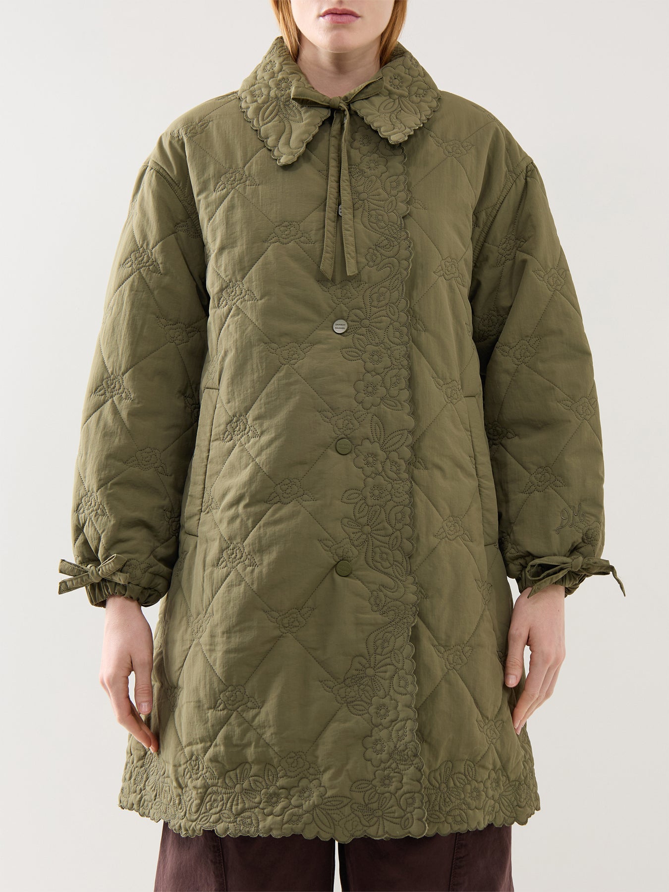 Avery Quilted Coat Green