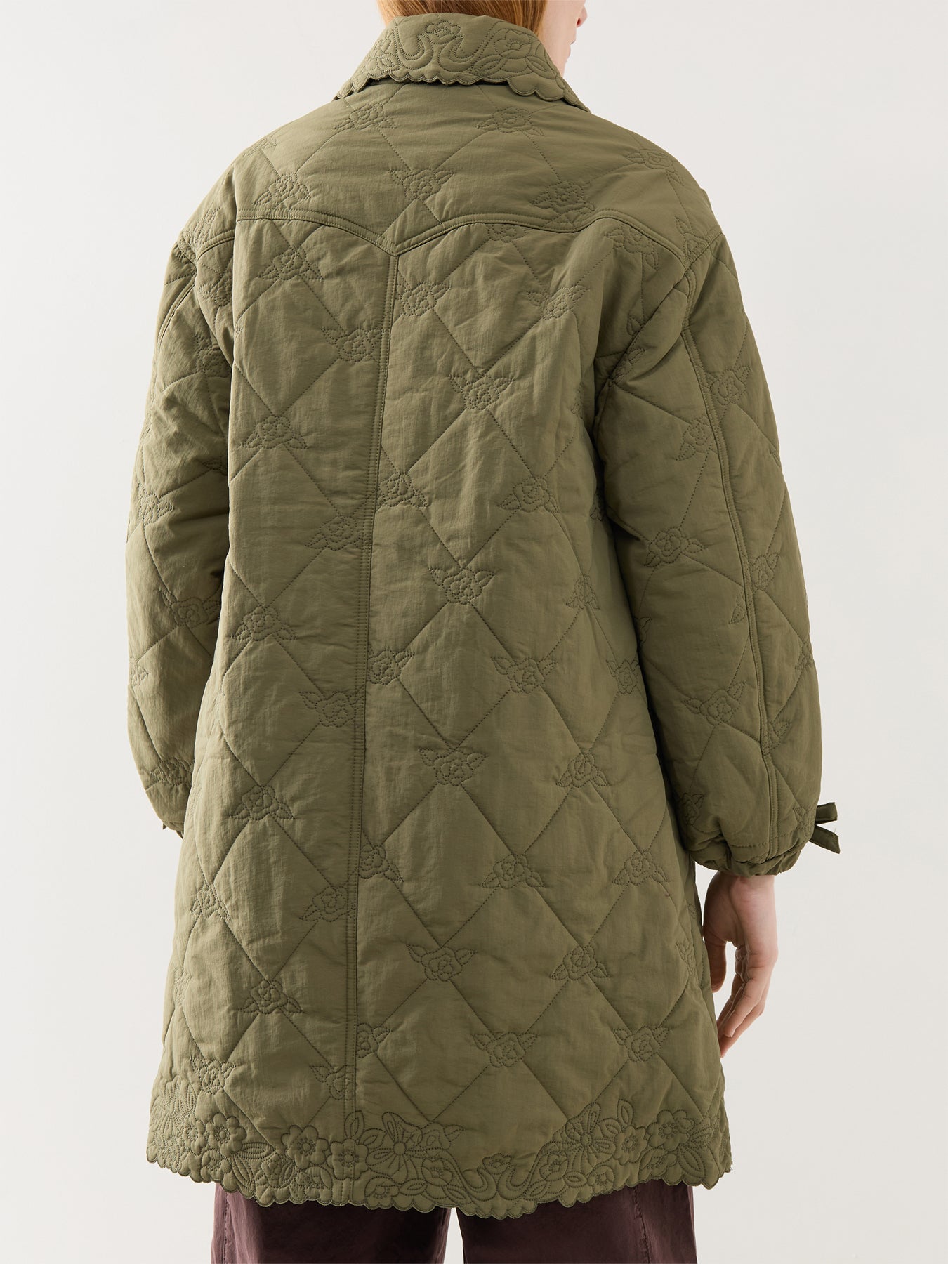 Avery Quilted Coat Green