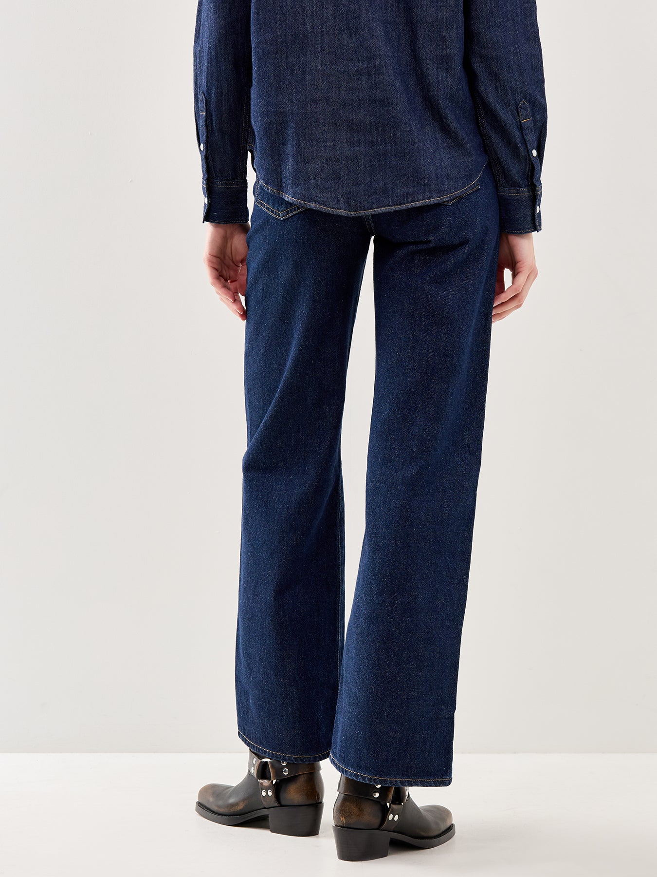 Ribcage Wide Leg Jeans Dark Indigo