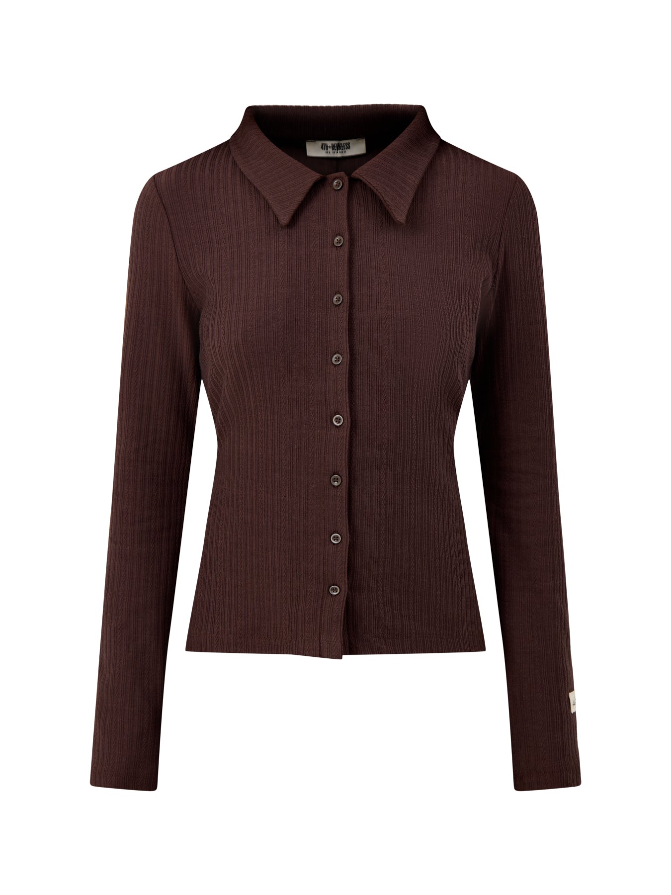 Zoey Cinched Waist Top Brown