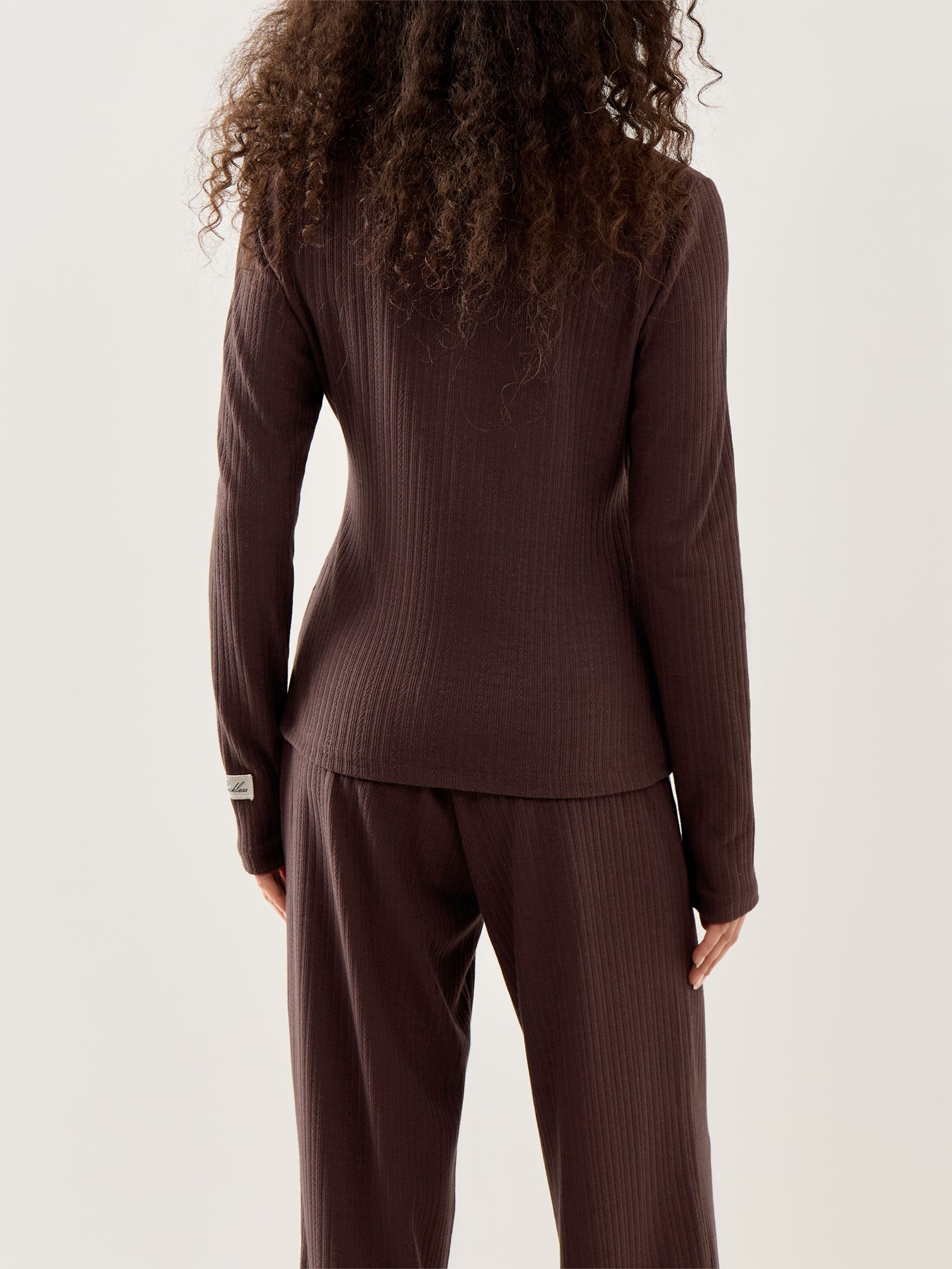 Zoey Cinched Waist Top Brown