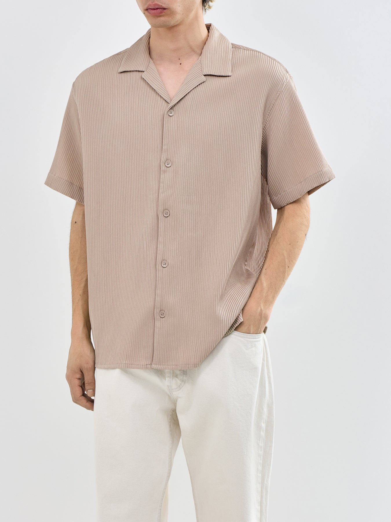 Short Sleeve Resort Shirt Cream