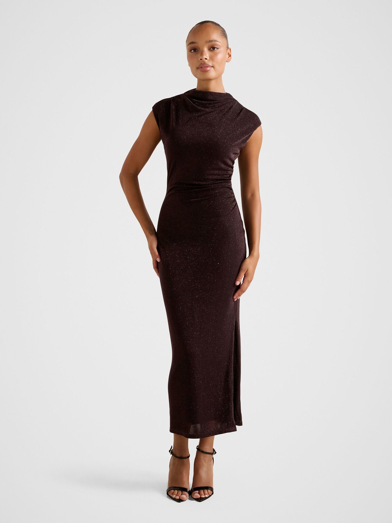 Sammy Bodycon Midi Dress Brown