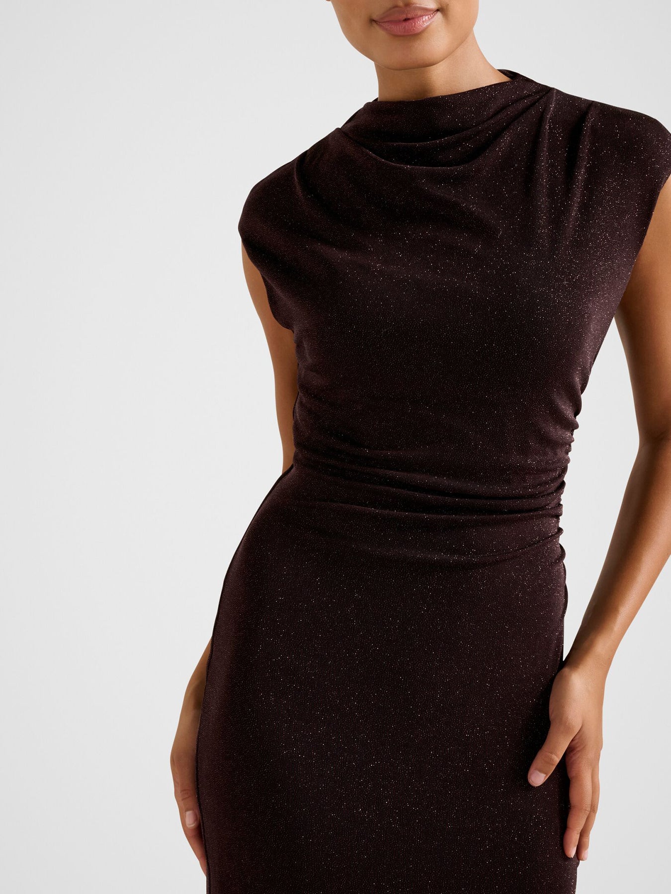 Sammy Bodycon Midi Dress Brown