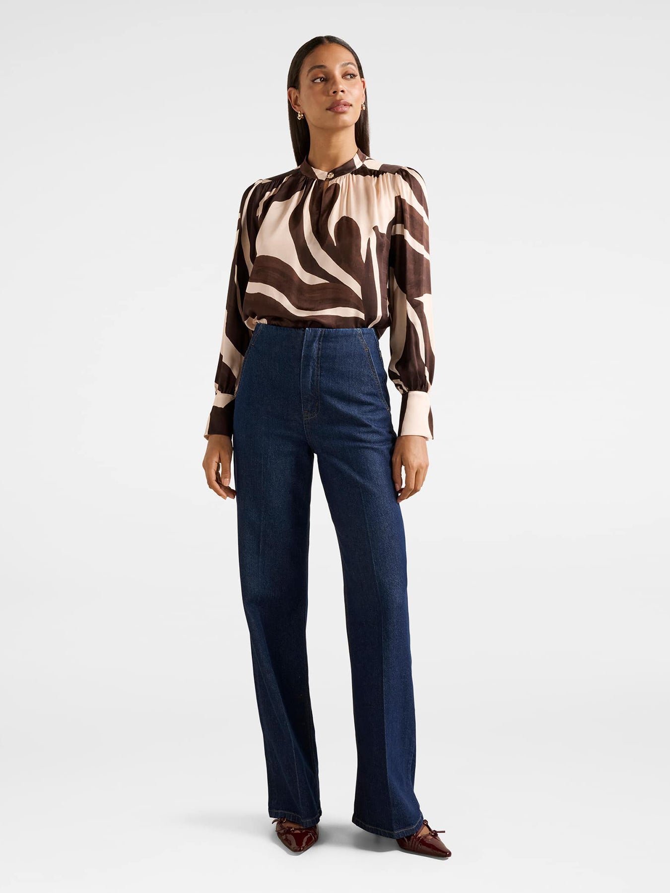 Kai Gathered Detail Blouse Ivory