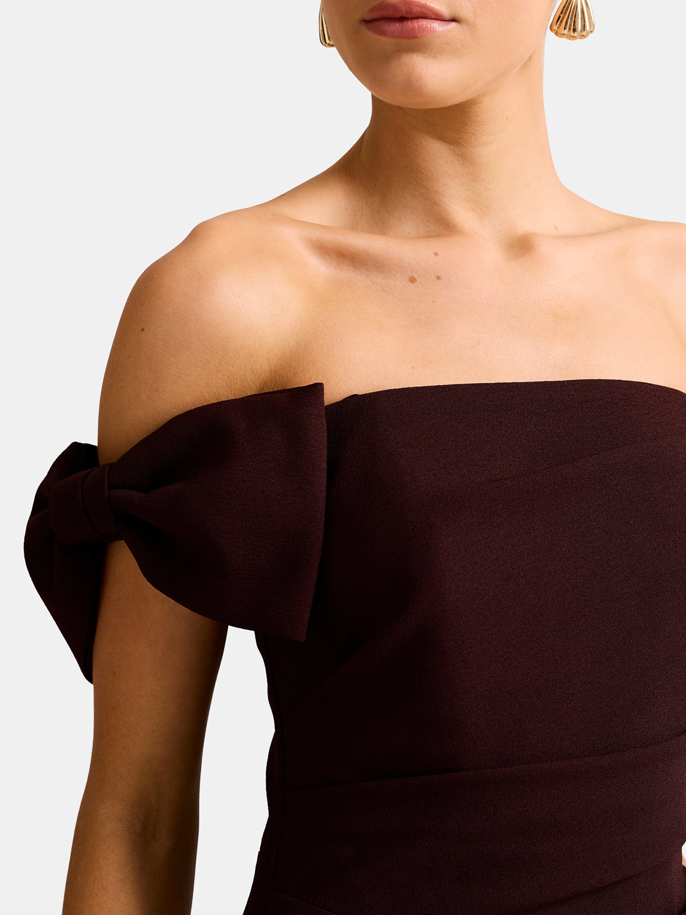 Kalee Bow Wrap Skirt Dress Purple